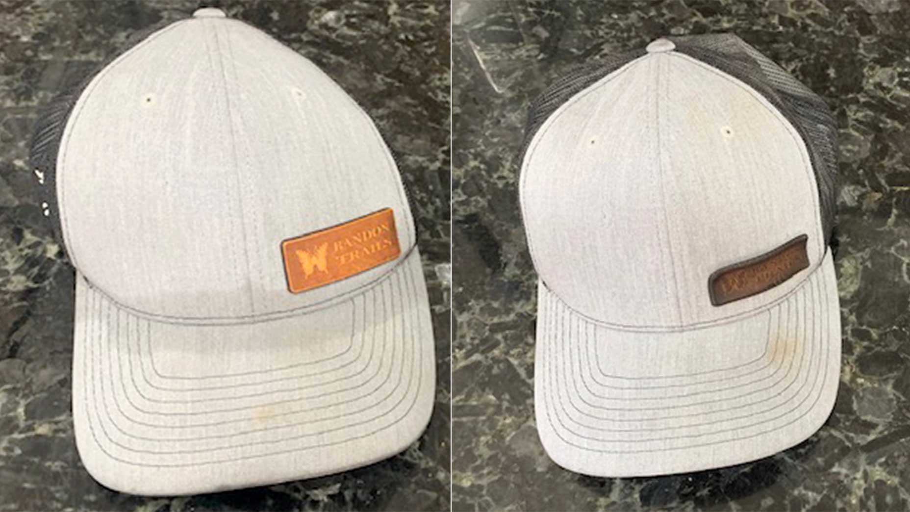two golf hats