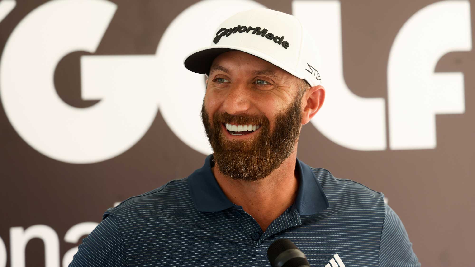 dustin johnson at liv saudi event