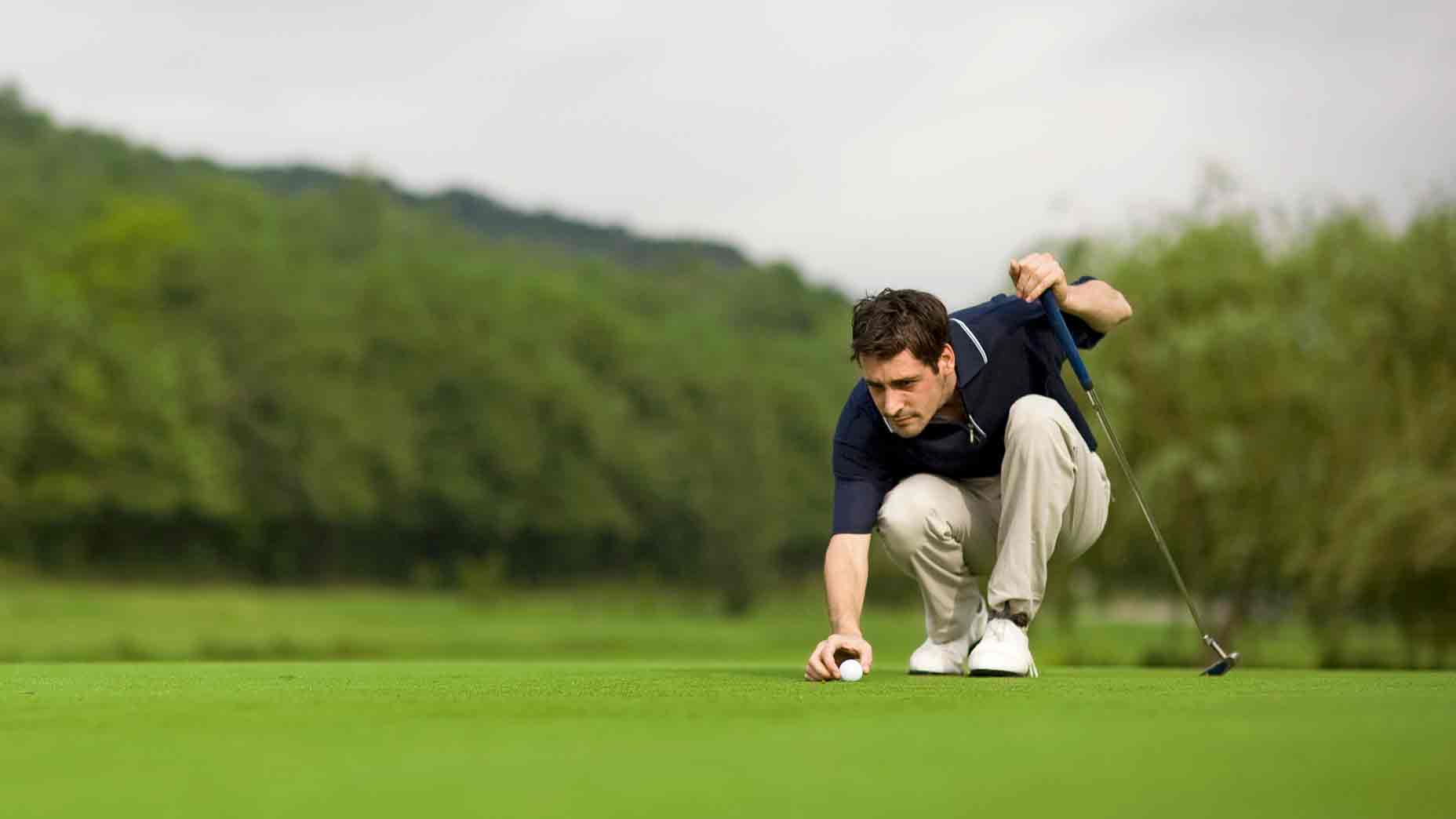 Man on green