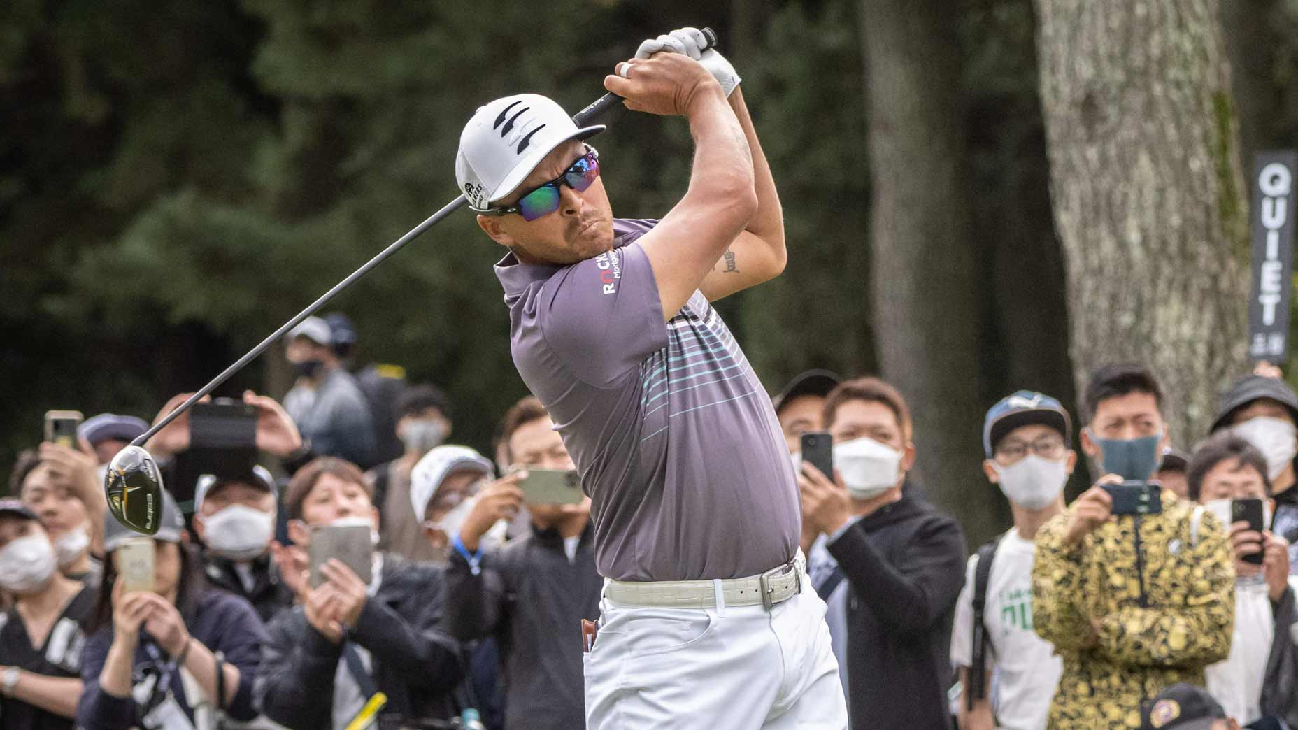 Rickie Fowler hits drive during 2022 Zozo Championship