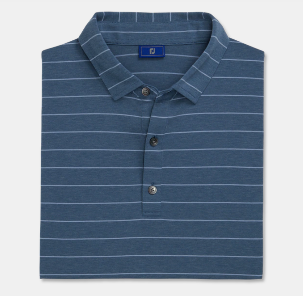 Athletic Fit Open Stripe Jersey Self Collar