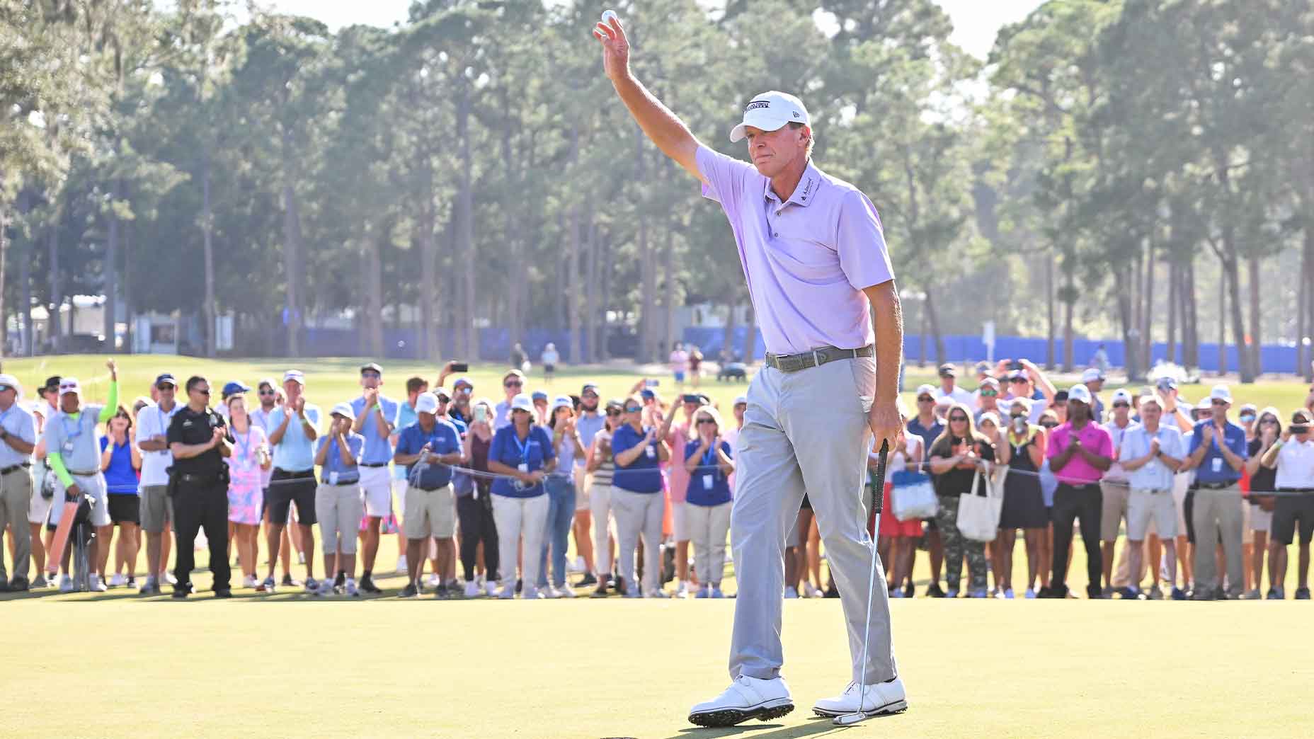 steve stricker celebrates pga tour champions