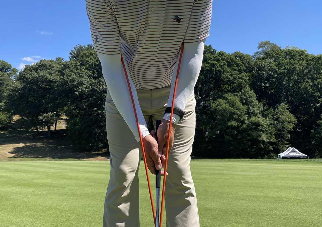 putting drill with alignment rods