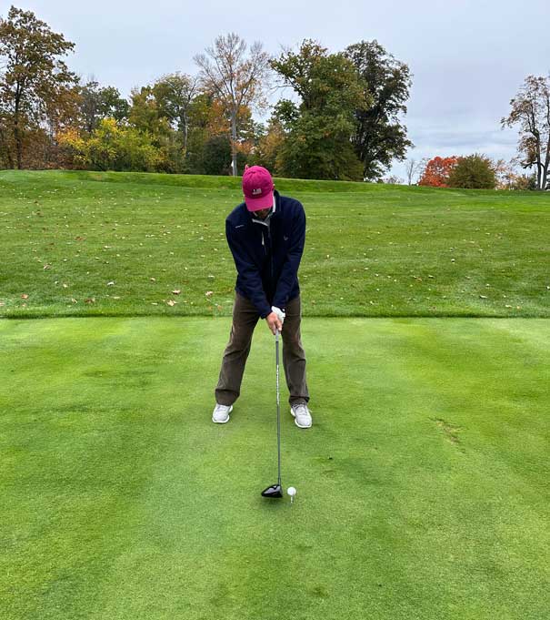 kevin sprecher sets up to a driver
