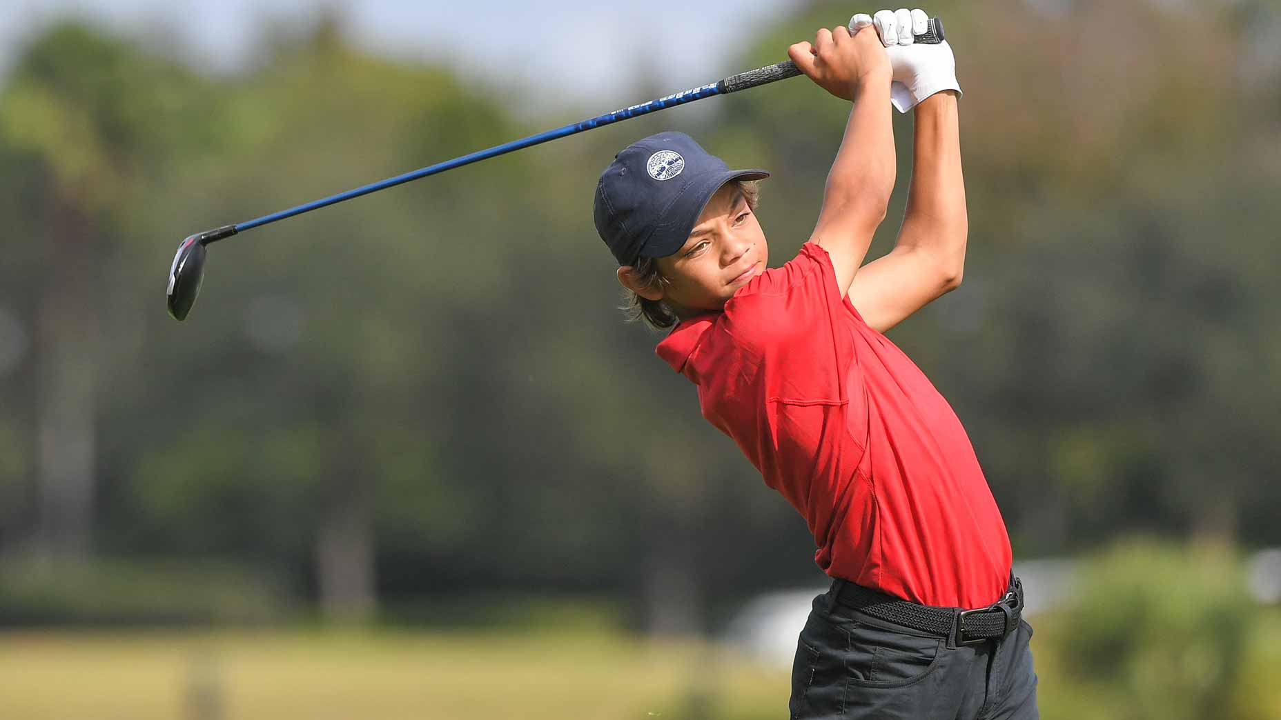 Charlie Woods at the 2021 PNC Championship.