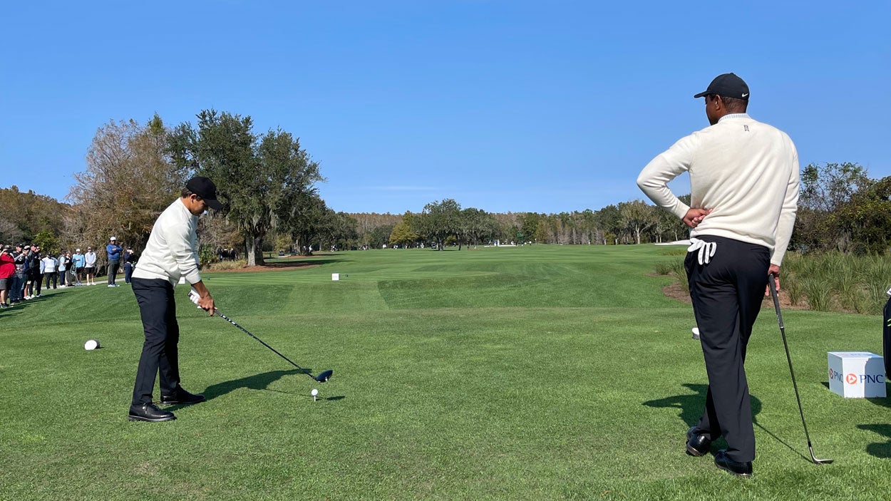 Tiger and Charlie Woods