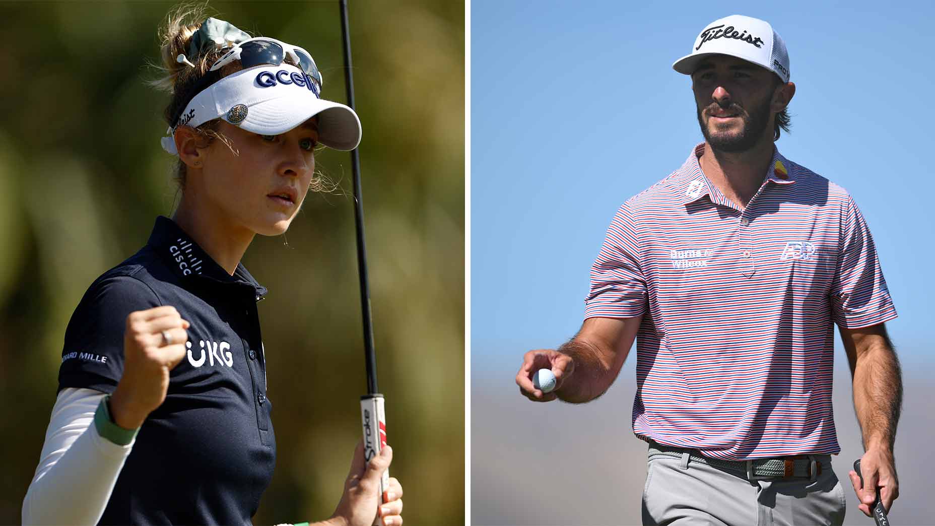 nelly korda and max homa celebrate
