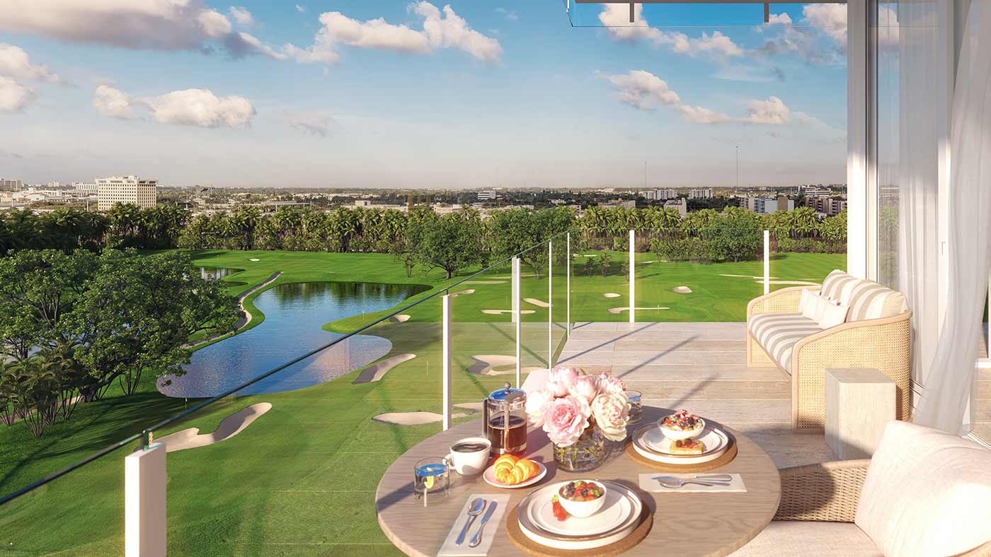 A view of the golf course at the Residences at Shell Bay