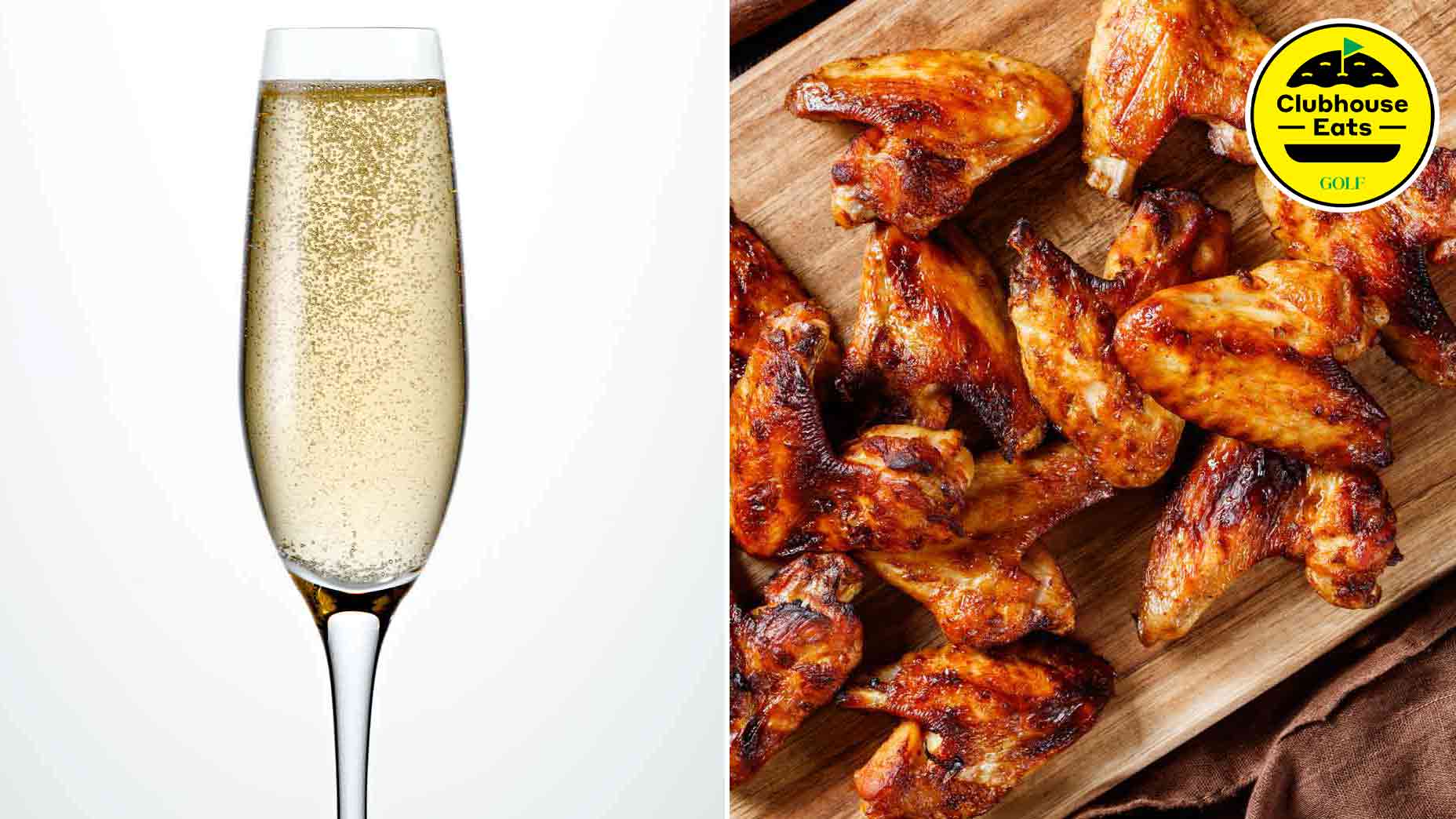 chicken wings and champagne