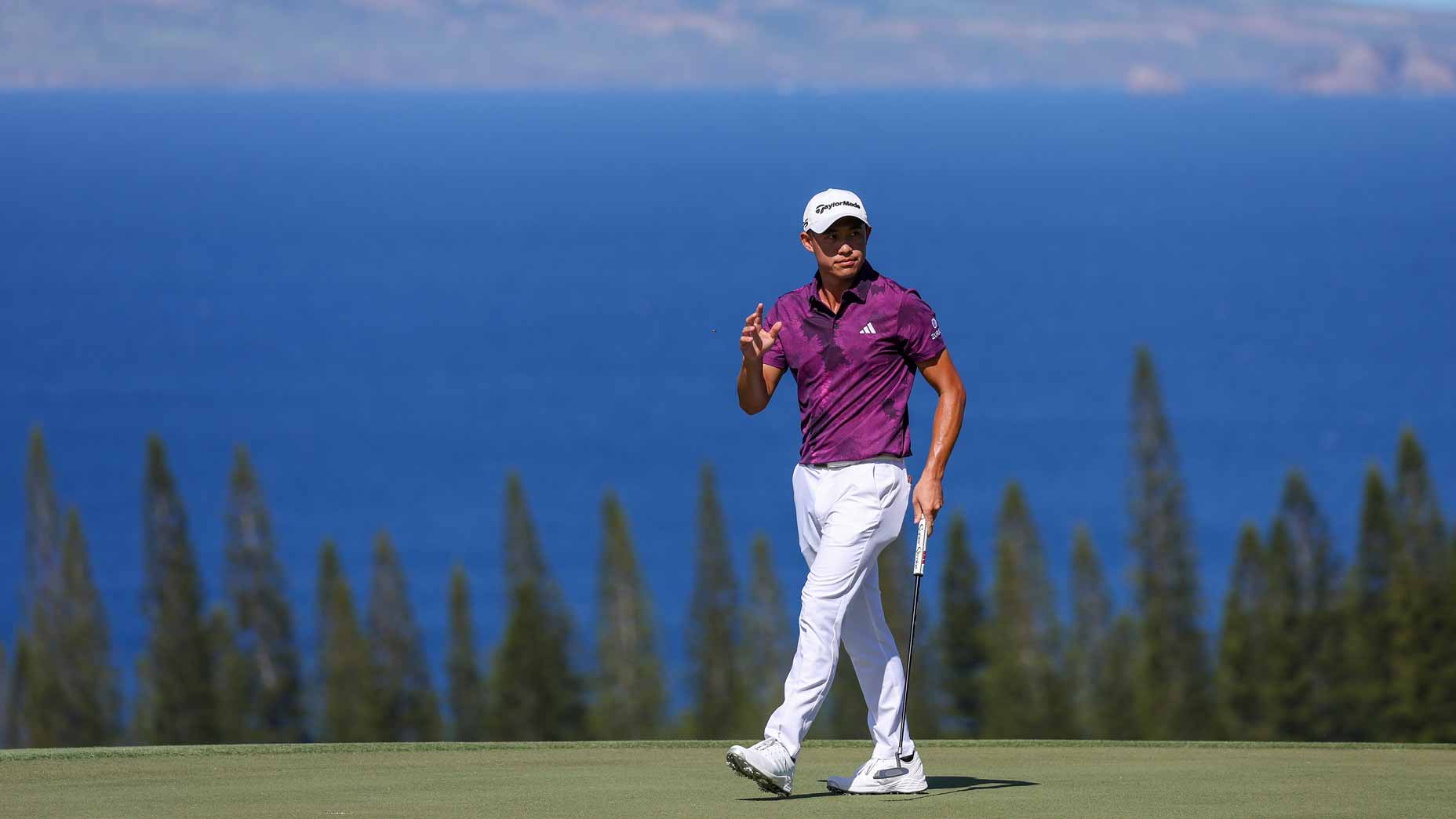 Collin Morikawa holds a six-stroke lead heading to Sunday at Kapalua.