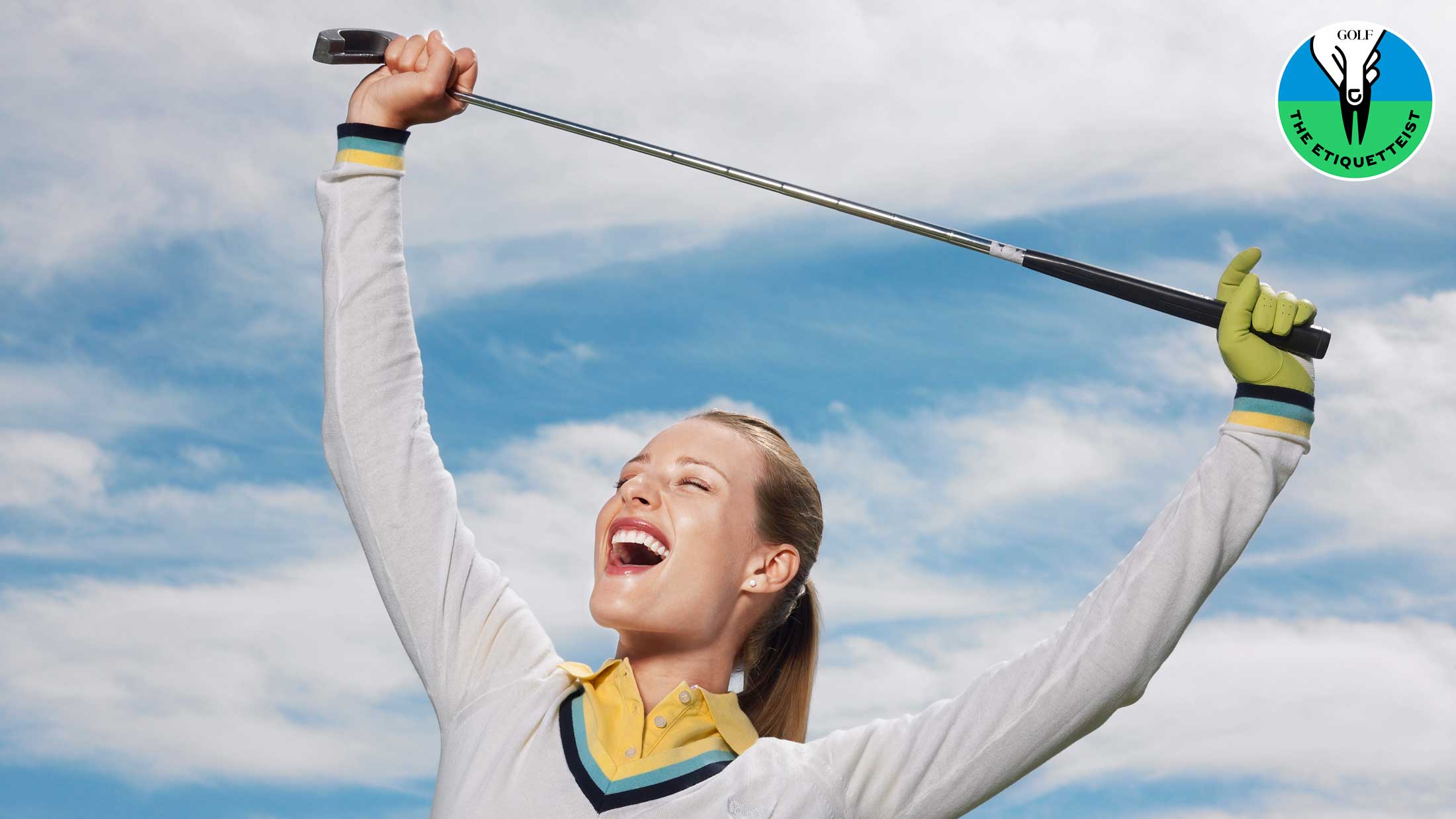 happy golfer