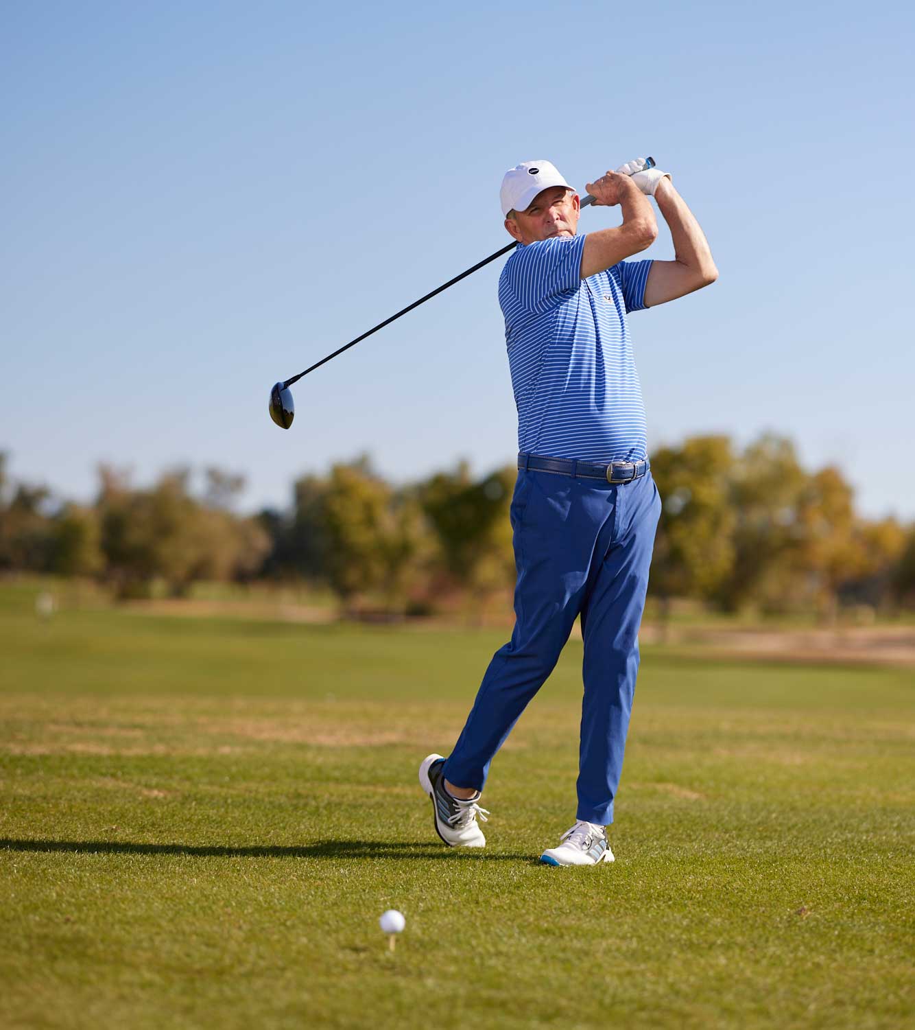 mike mcgetrick makes practice swing