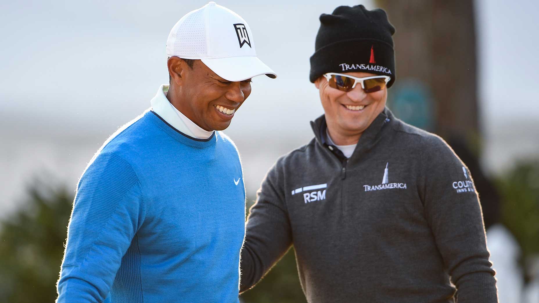 Tiger Woods and Zach Johnson at the 2008 Valspar Championship at Innisbrook Resort.
