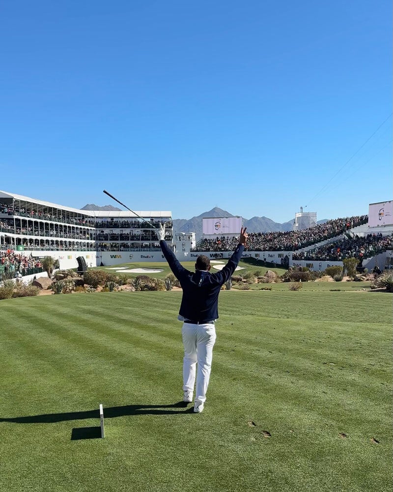 Alex Rodriguez at the 16th hole on Wednesday.