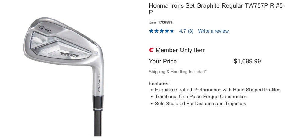 Costco Honma Irons