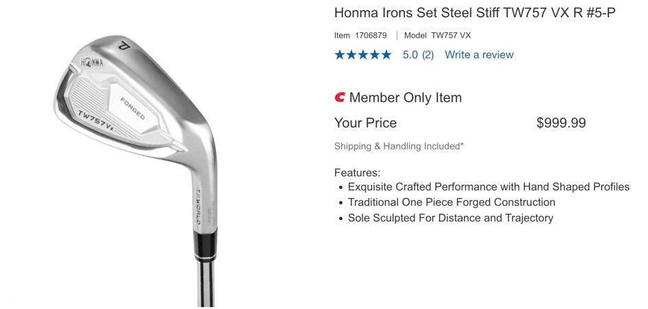 Costco Honma irons