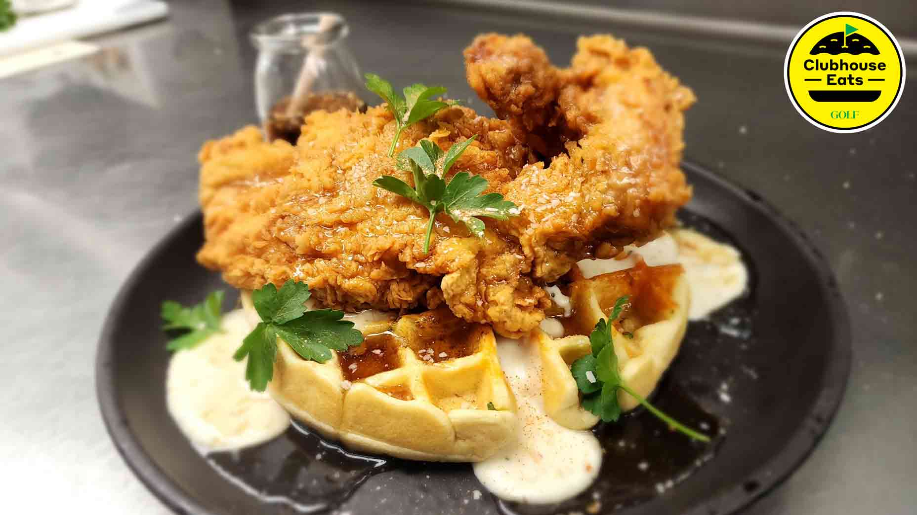 The secret to making perfect fried chicken and waffles, according to a golf-club chef