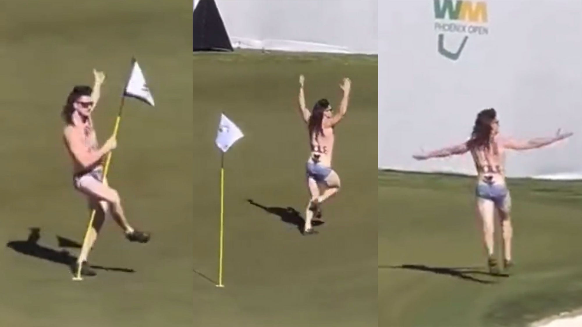 The WM Phoenix Open streaker on No. 16