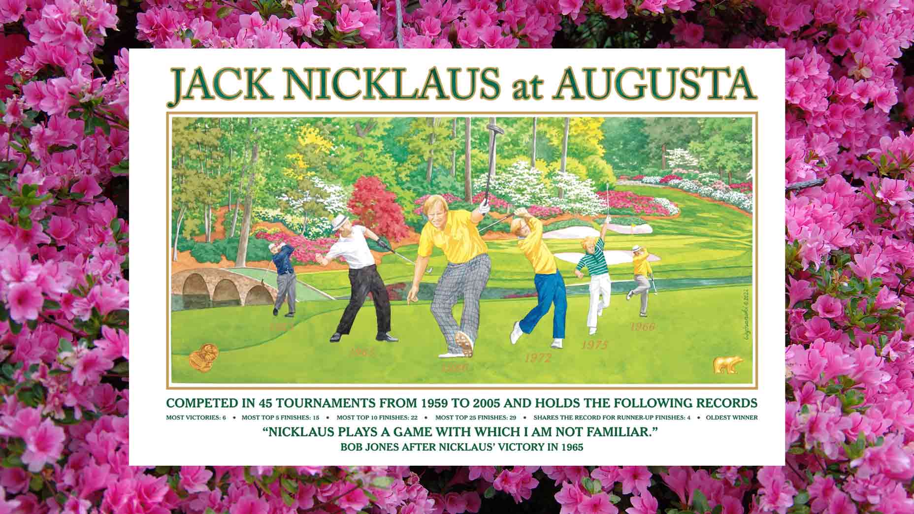 Jack Nicklaus print by Lee Wybranski