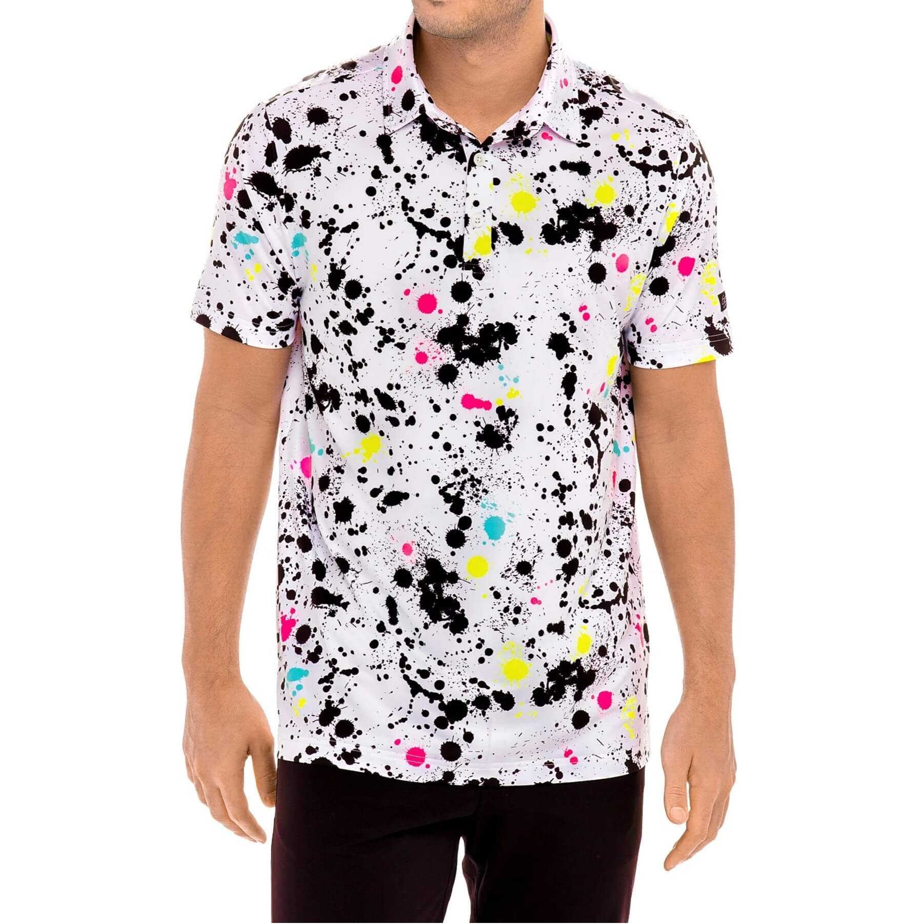 Sunday Swagger Men’s Golf Polo, Splatter