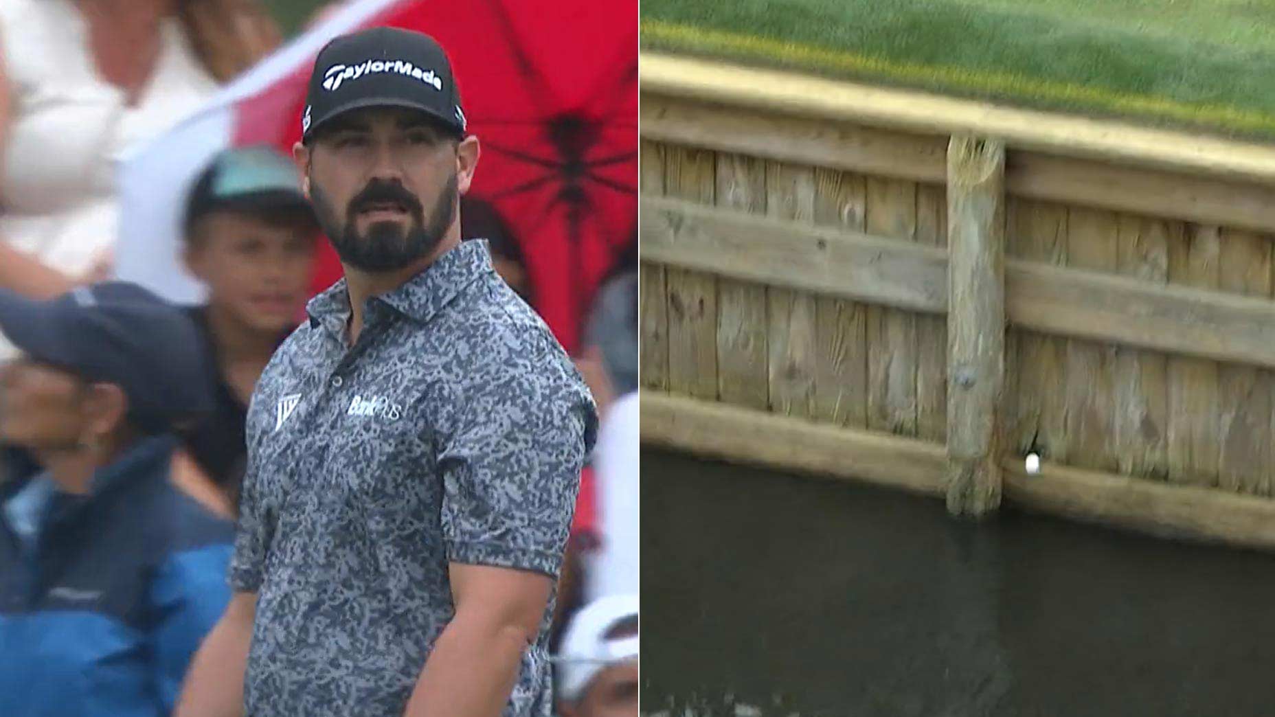 Chad Ramey rinsed two tee shots on the par-3 17th at TPC Sawgrass to fall out of the lead.