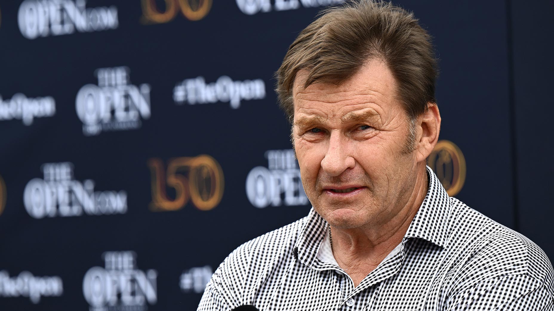 nick faldo speaks at open championship