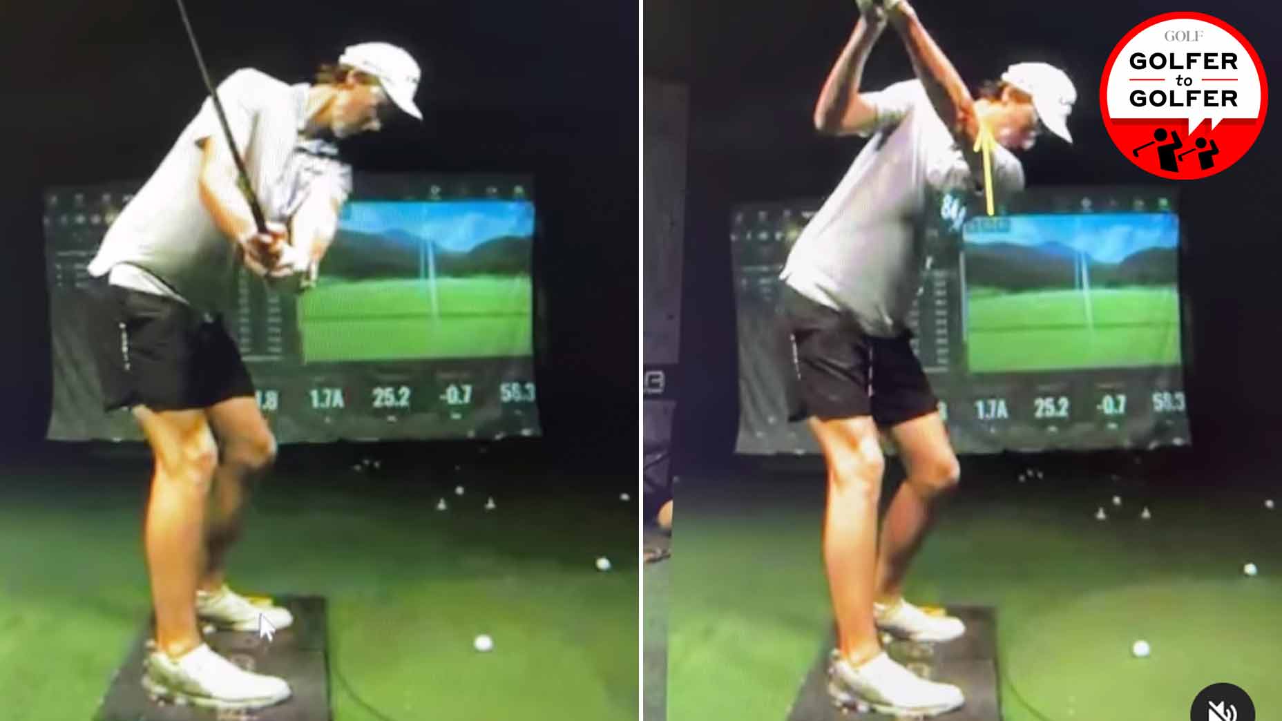 golfer swings