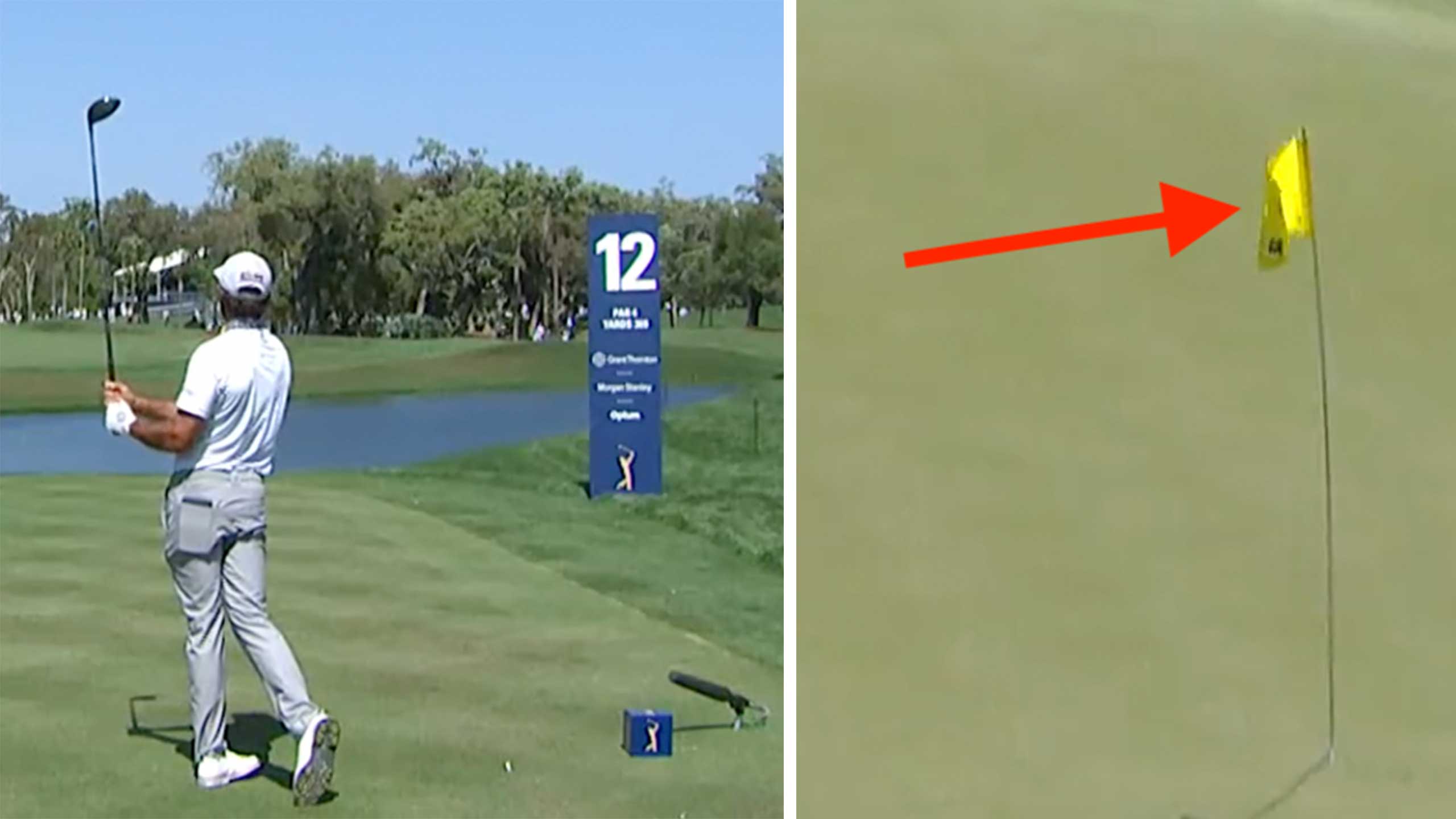 max homa tee shot 12th hole players