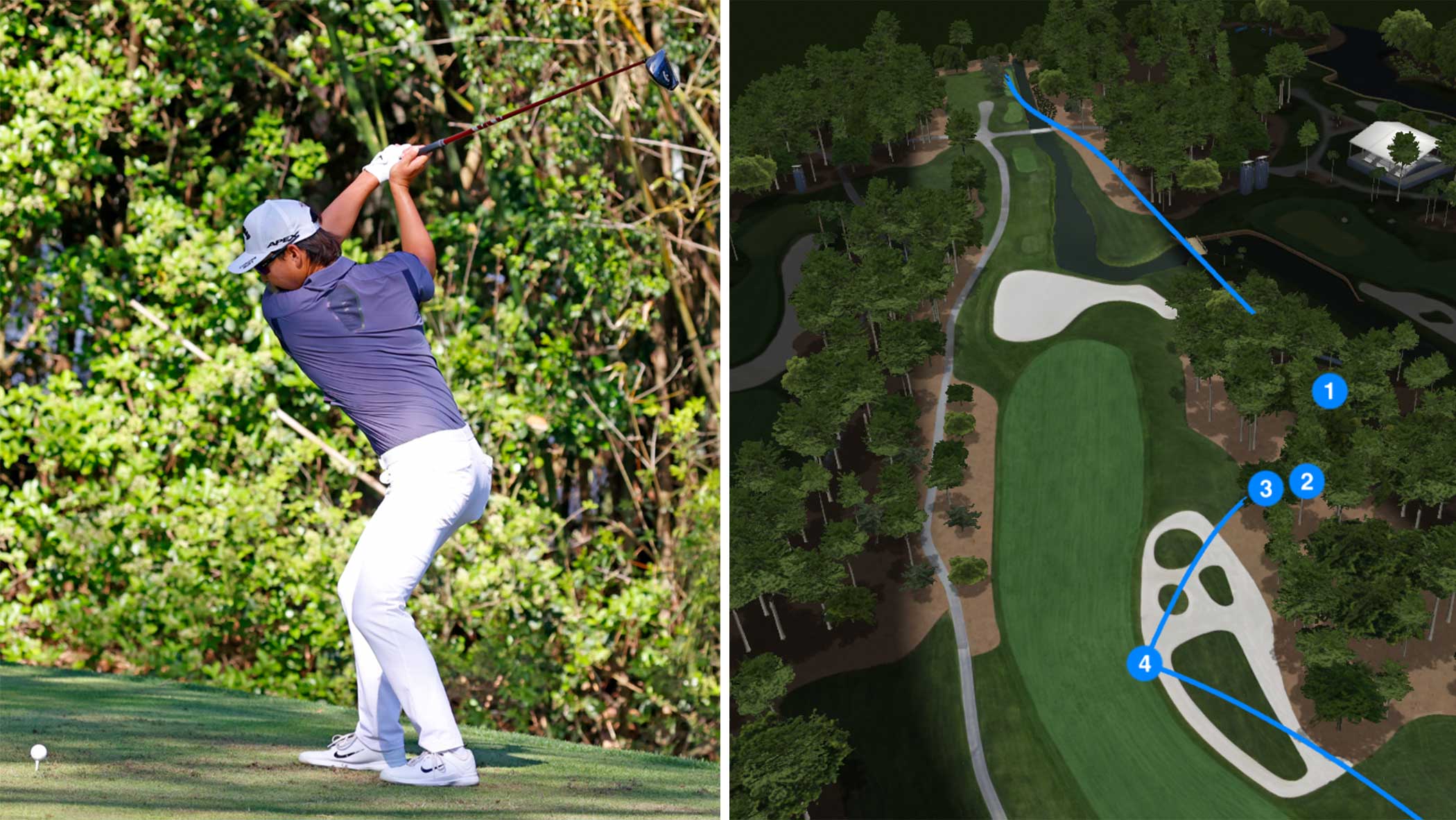 min woo lee on 11th hole at players