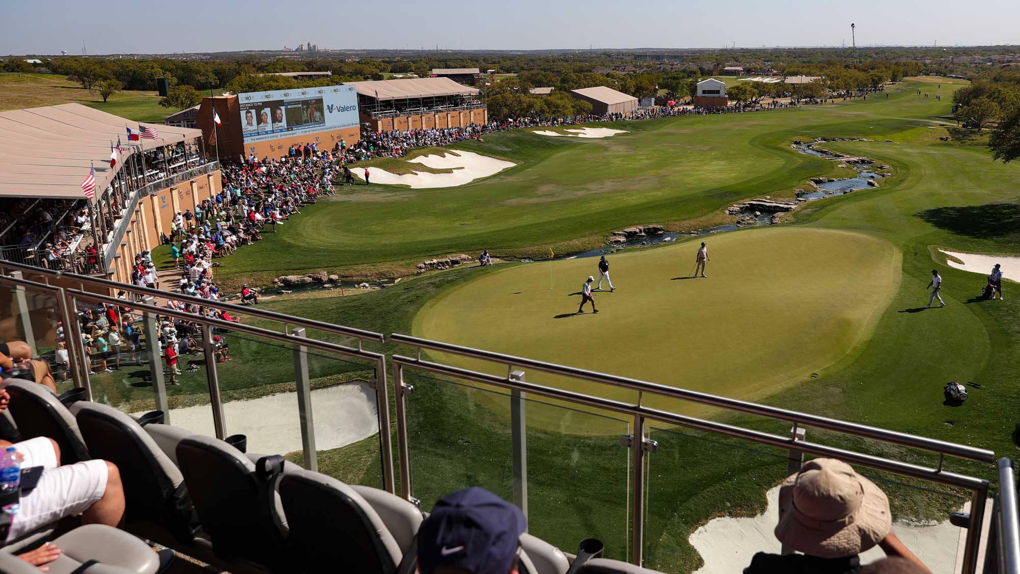 18th green at 2022 valero texas open