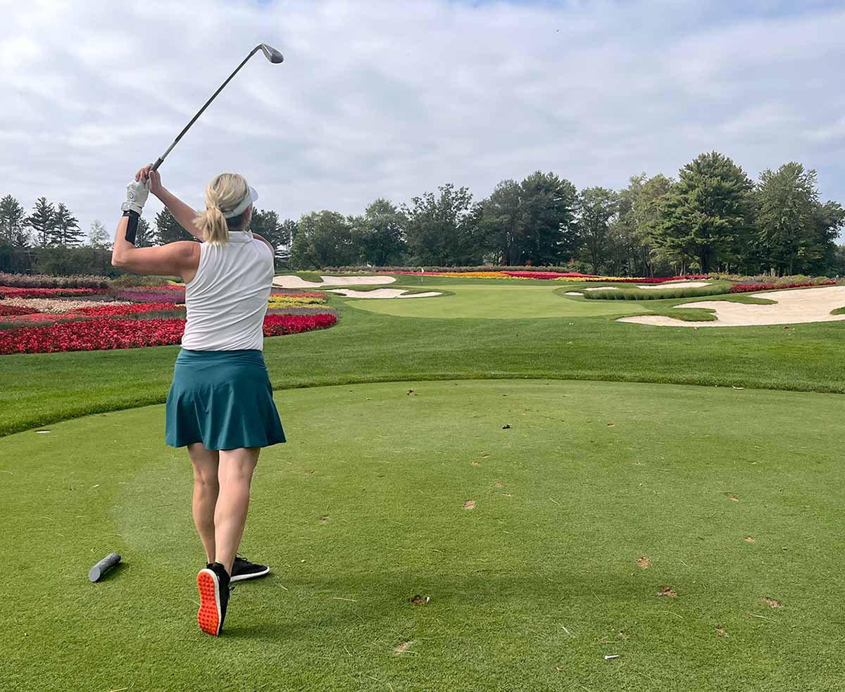 ashlee ciora hits a shot