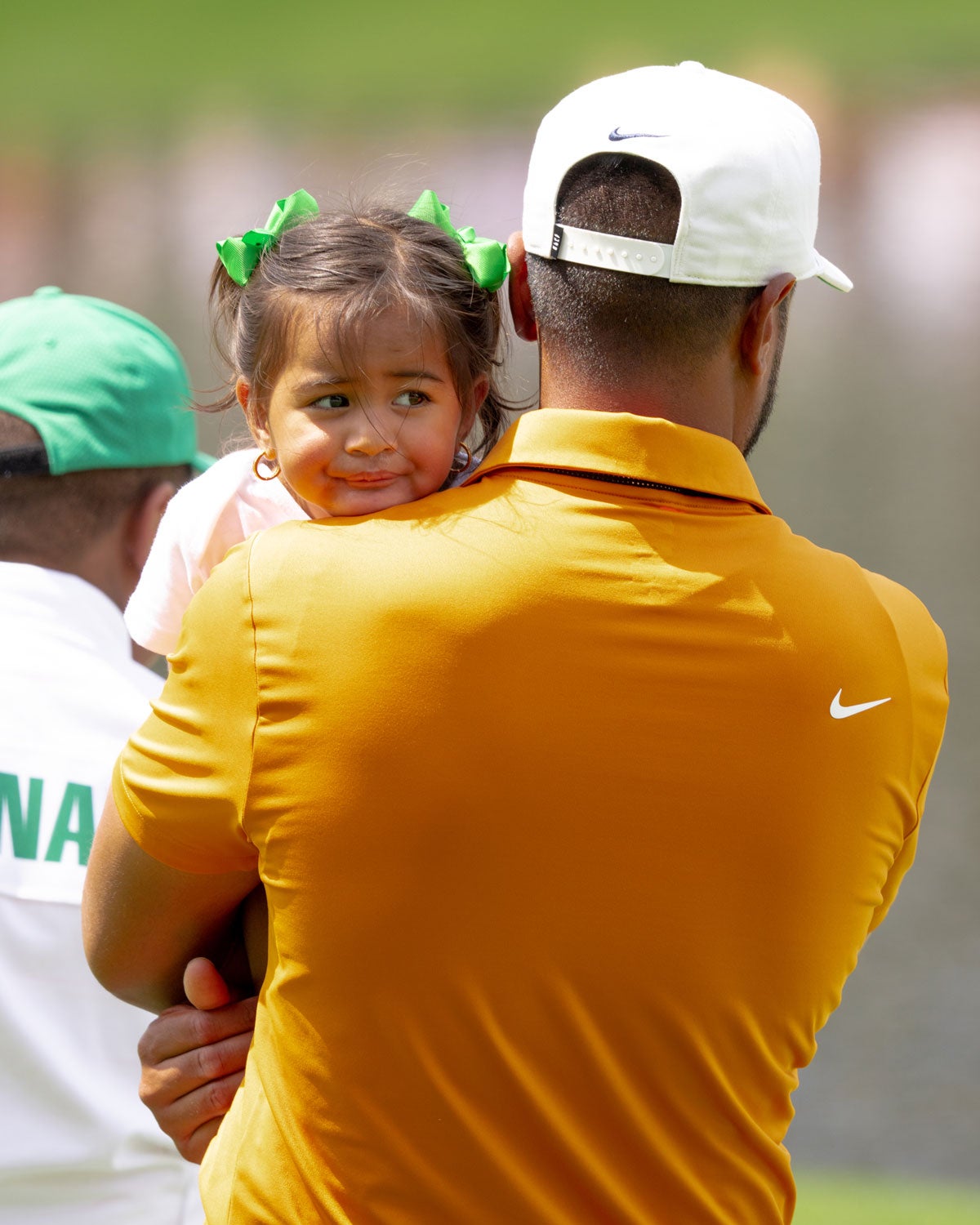 Tony Finau and his daughter, Sienna
