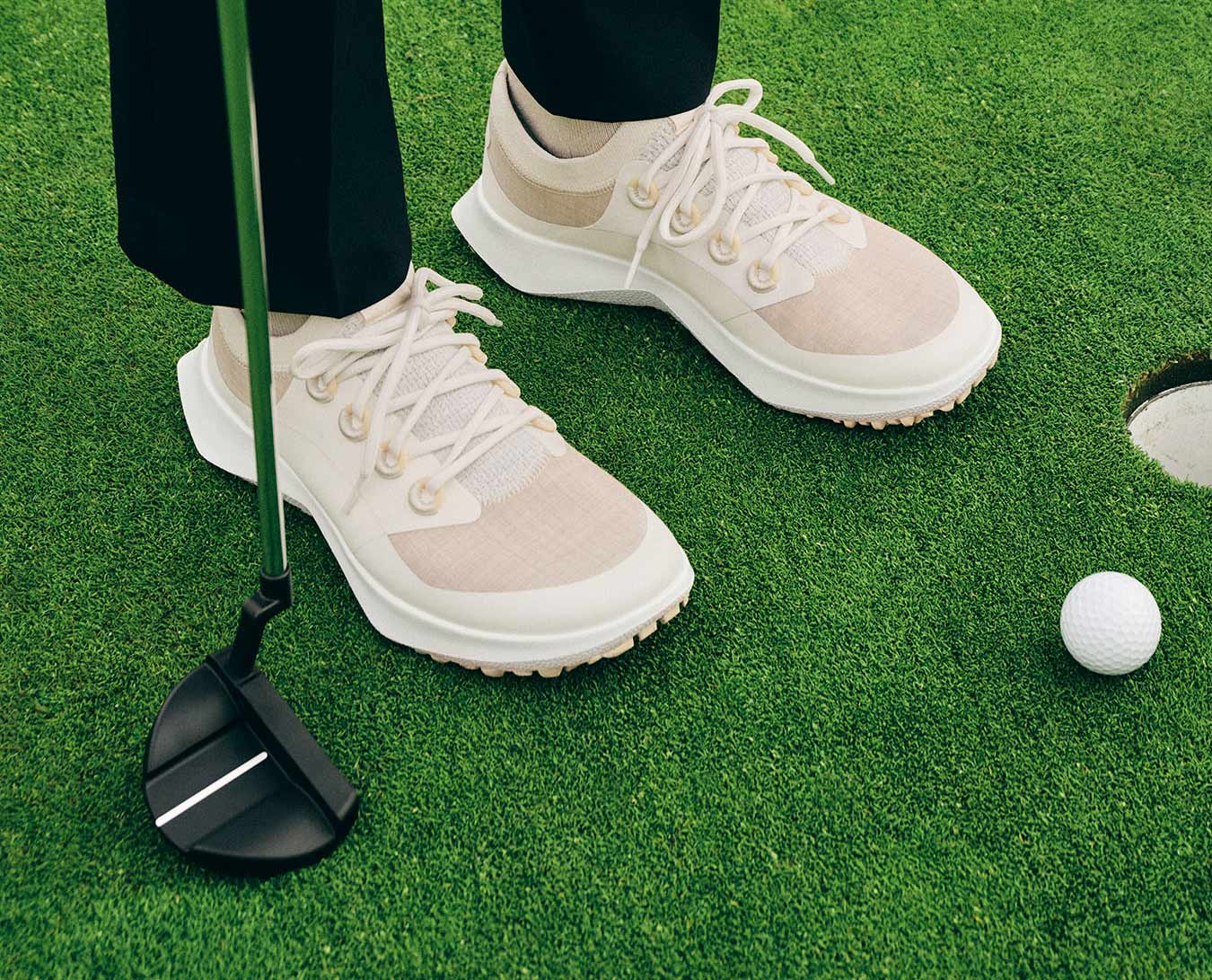 Allbirds Golf Dasher in natural white.