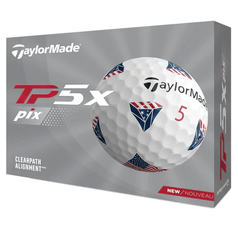 TaylorMade TP5x Pix USA Golf Balls 