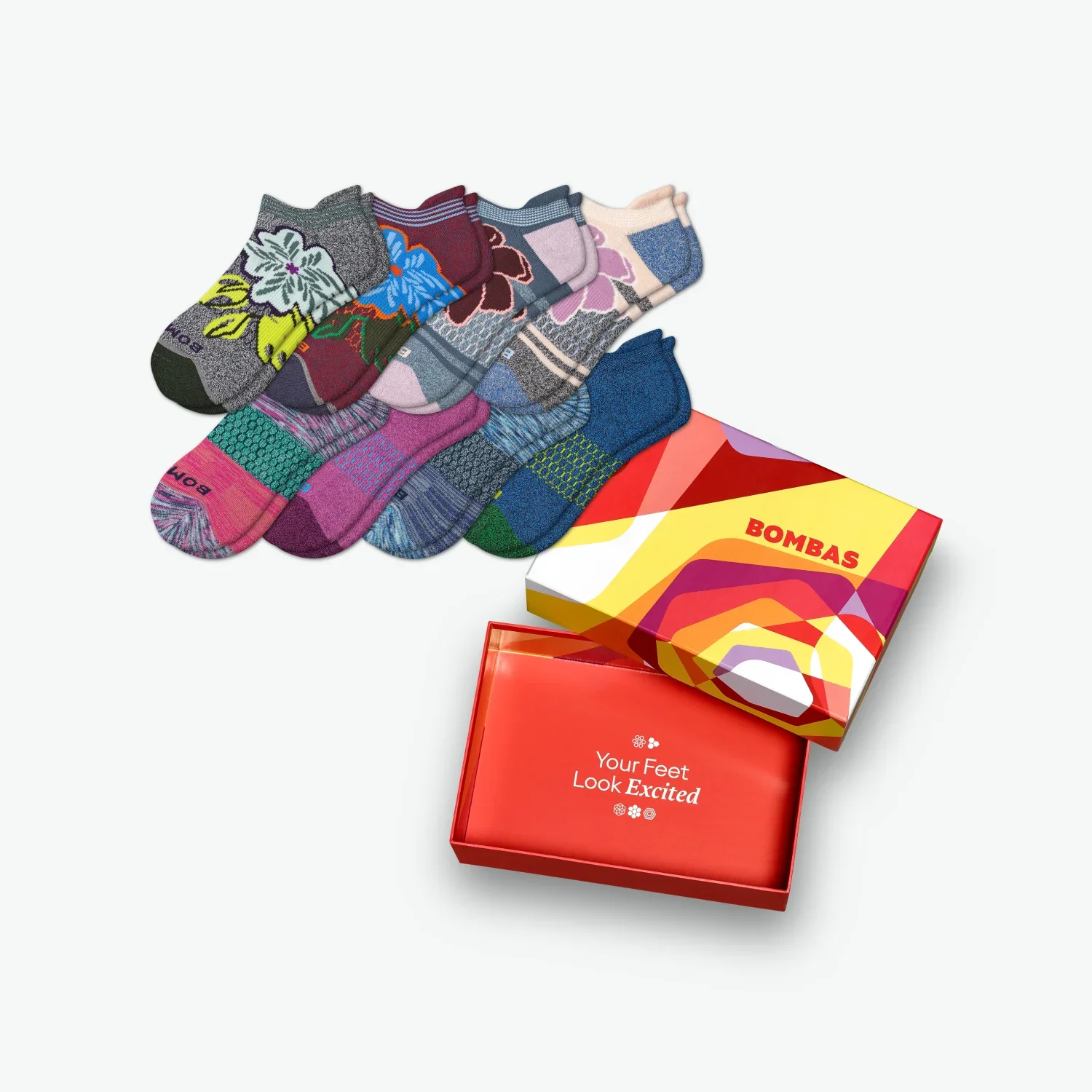 BOMBAS Women's Ankle Sock 8-Pack Gift Box