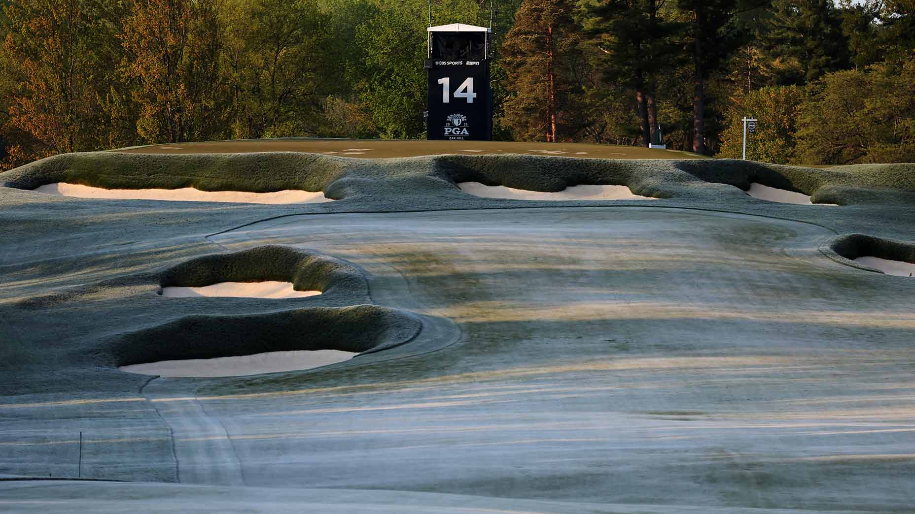 frost on the 14th hole at oak hill country club
