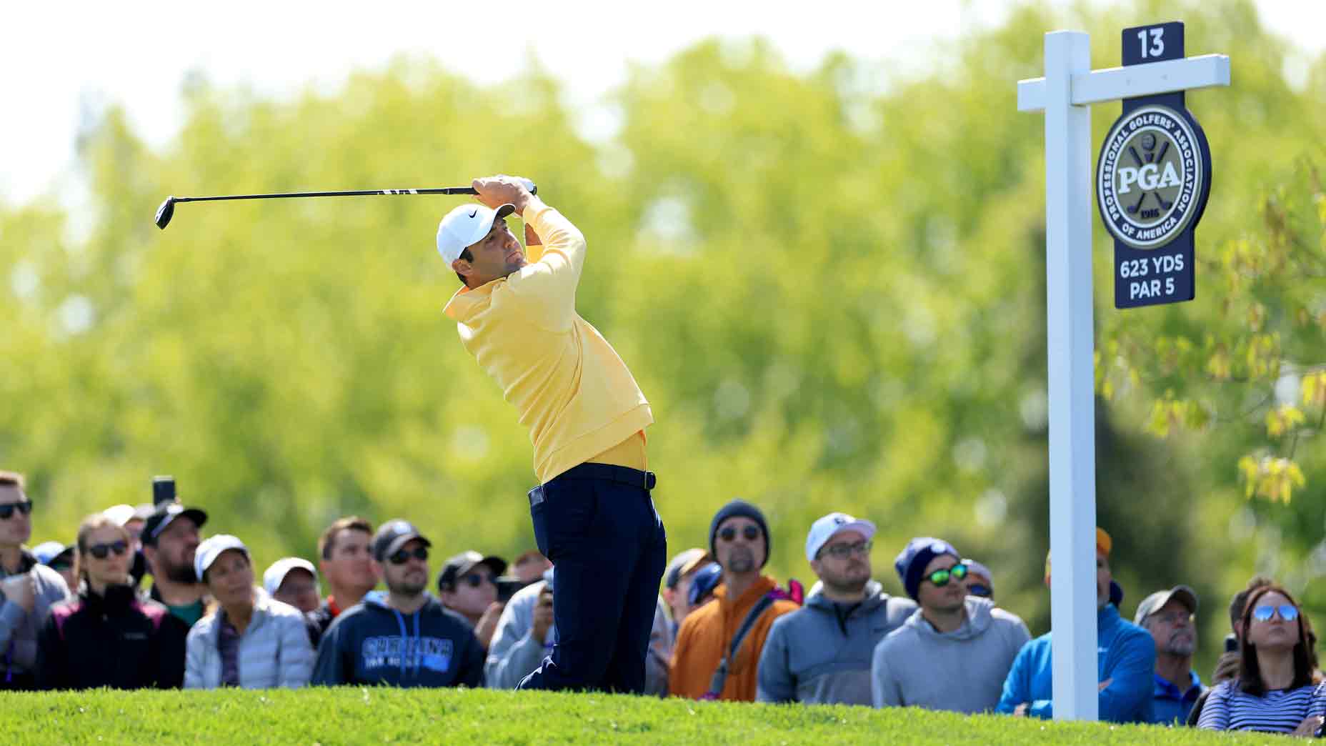 Scottie Scheffler had his first-ever bogey-free round at a major. Despite the accomplishment, he wasn't ready to celebrate
