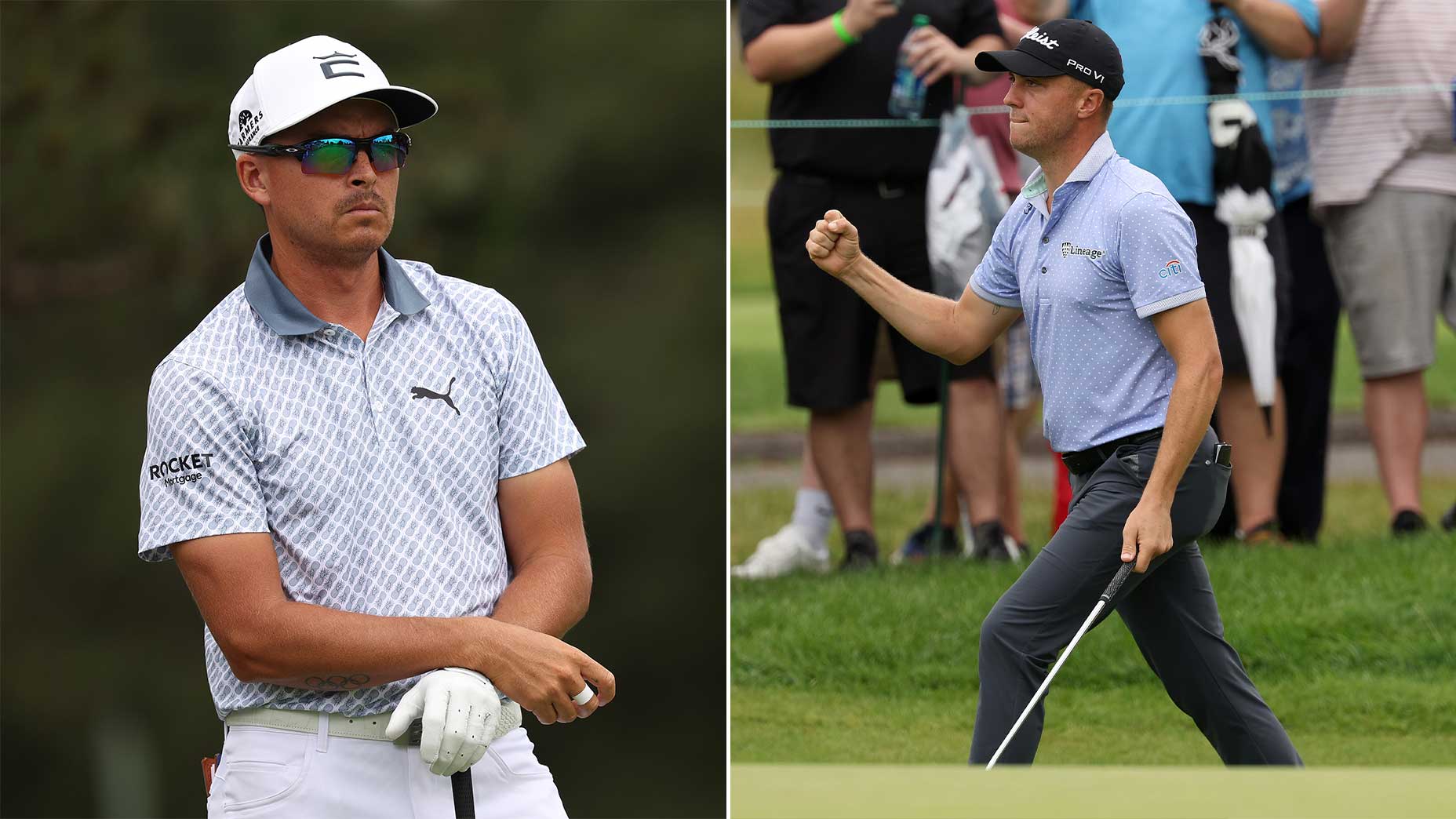Rickie Fowler of the United States waits on the fifth tee during the third round of the Travelers Championship at TPC River Highlands on June 24, 2023 in Cromwell, Connecticut.