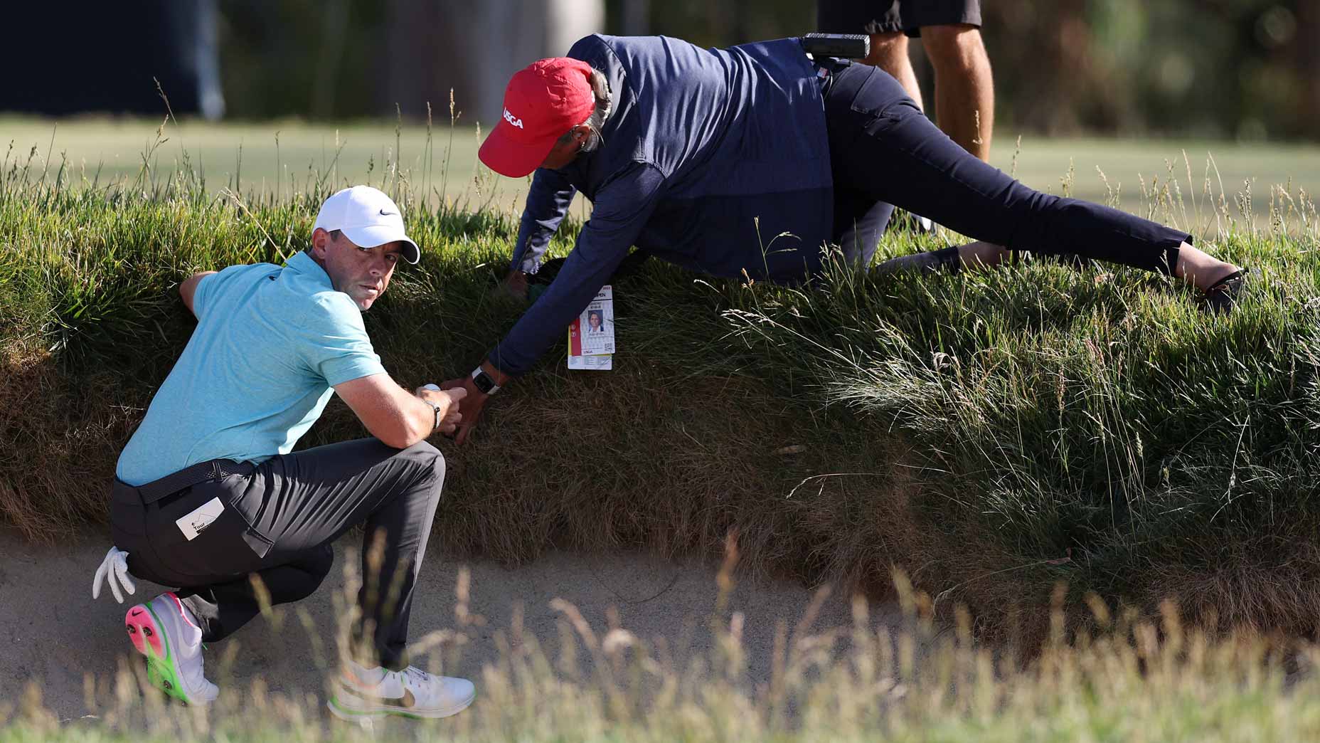 Rory McIlroy's U.S. Open hopes saved by wild embedded-ball relief ruling