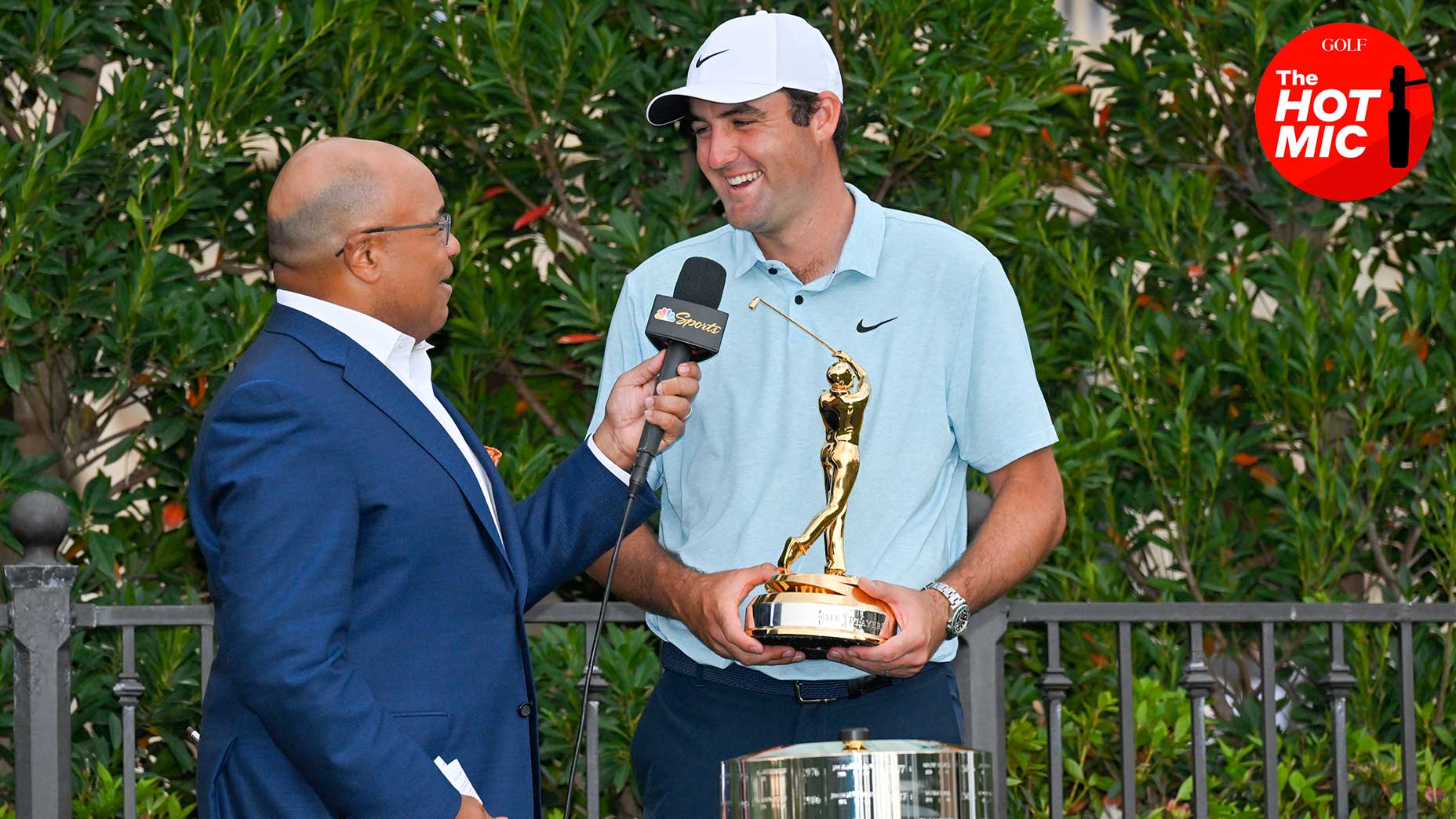 scottie scheffler mike tirico hot mic logo