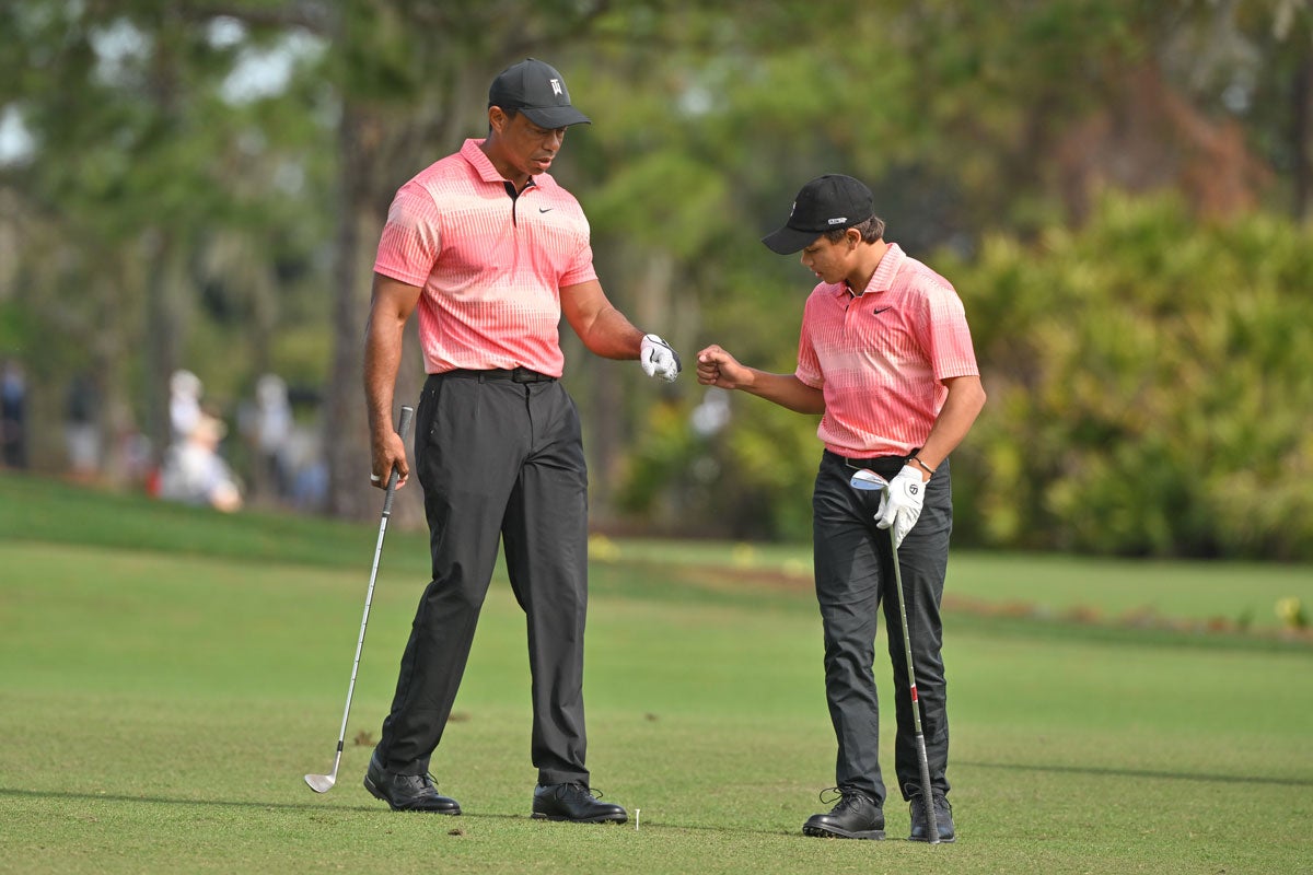 Tiger and Charlie Woods