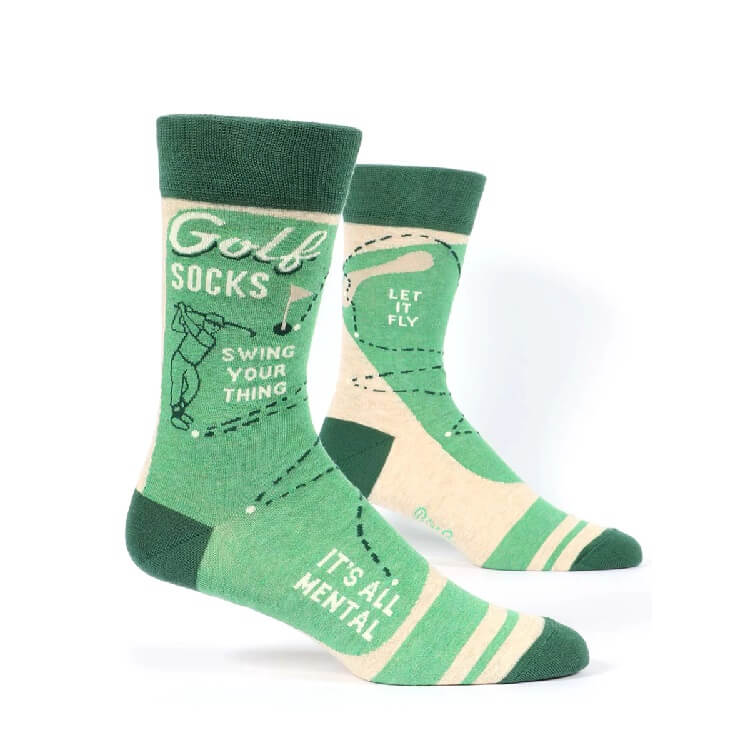 Best novelty: Cute But Crazy Golf Swing Men's Crew Socks