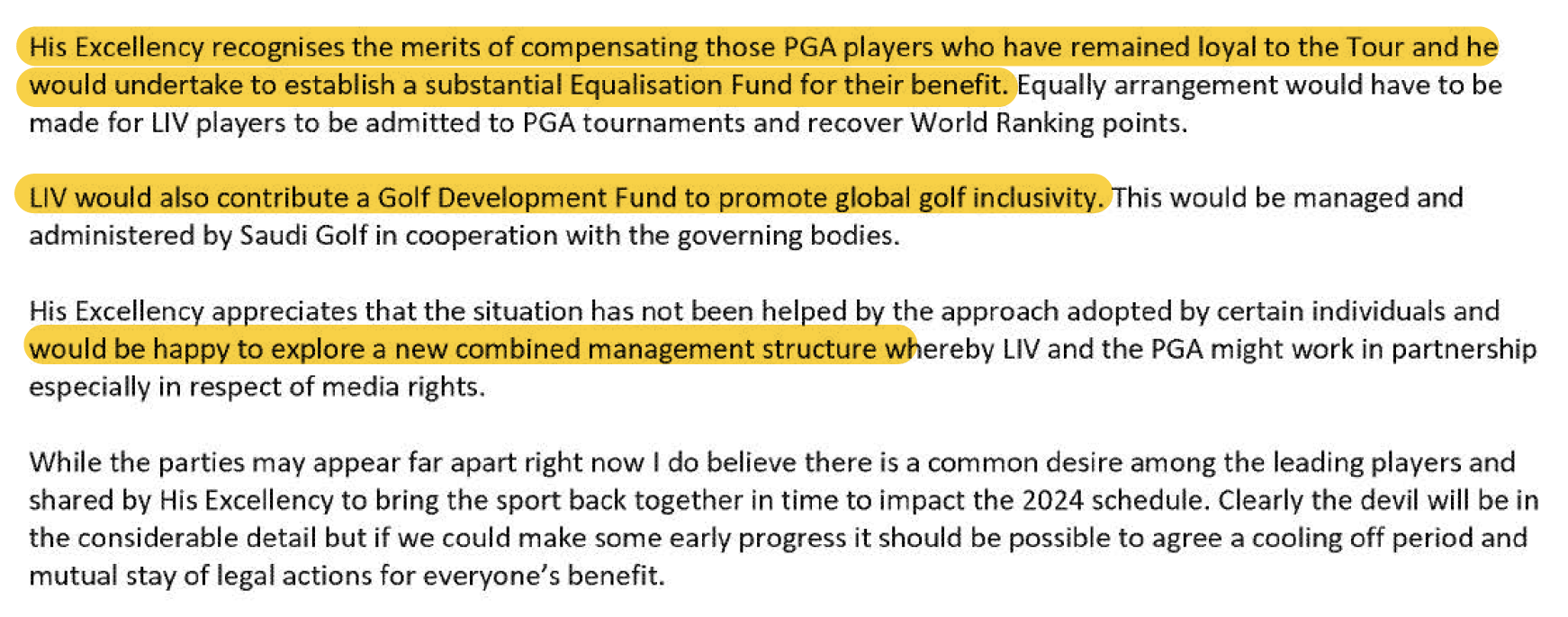 PGA Tour investigation