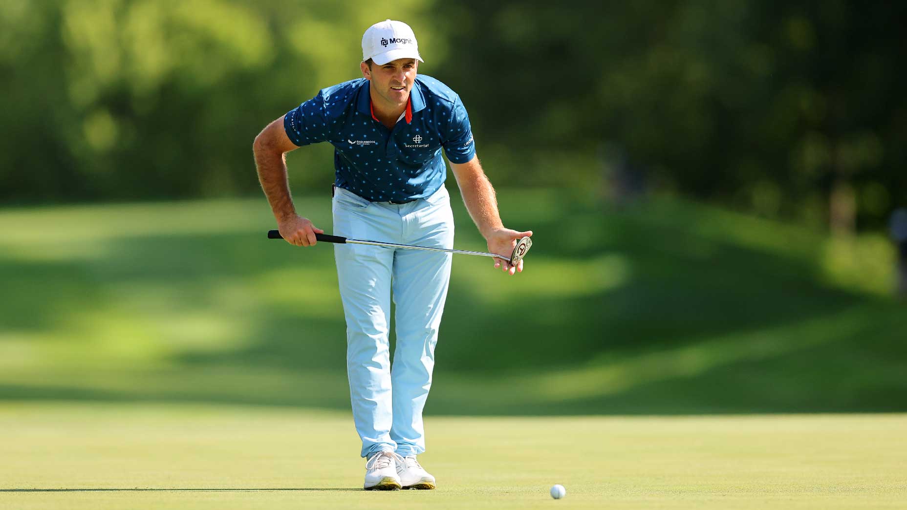Denny McCarthy reads putt at 2023 John Deere Classic