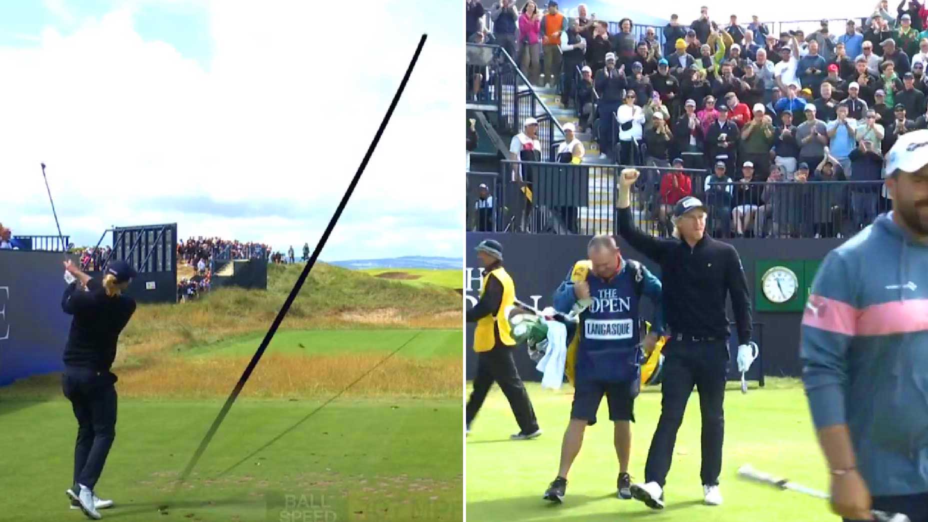 Travis Smyth makes an unlikely hole-in-one at Royal Liverpool's 17th hole on Friday