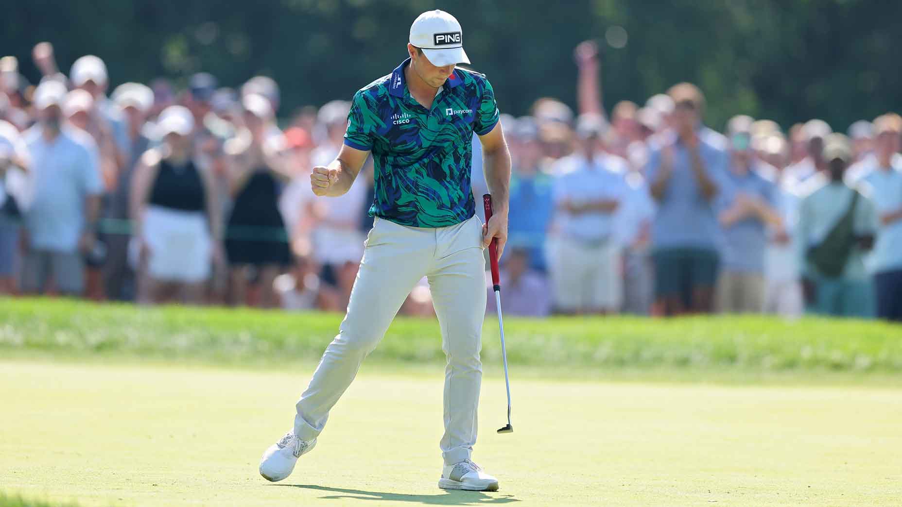 Viktor Hovland won the BMW Championship with a final-round 61.