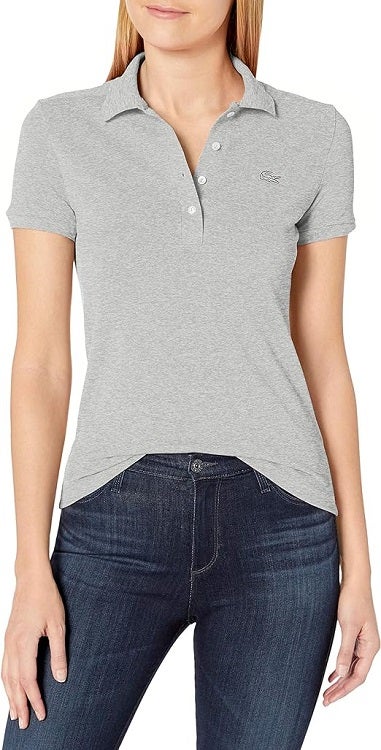 Lacoste Women's Slim Fit Stretch Cotton Piqué Polo