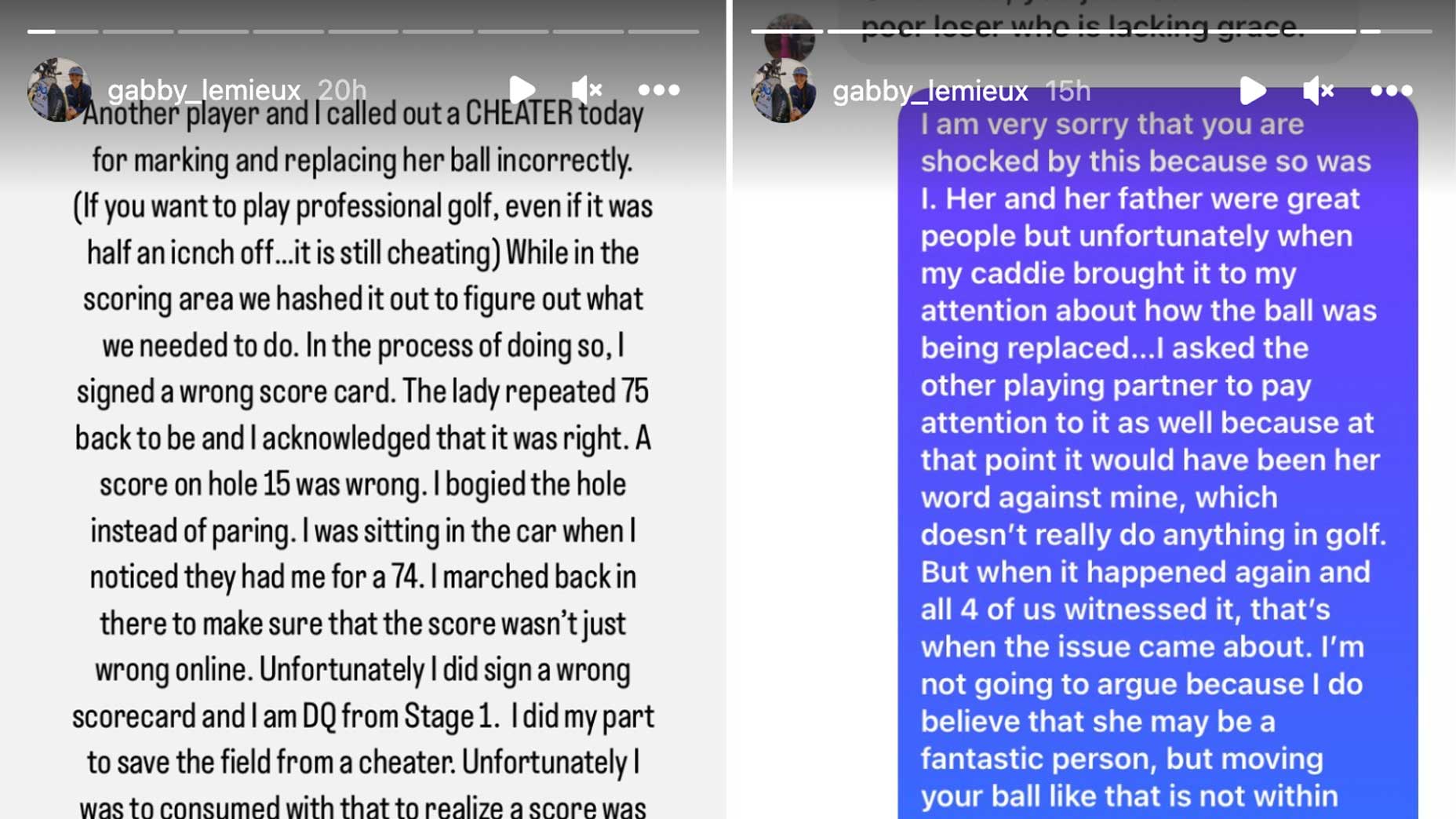 After reporting ‘cheater,’ pro commits costly gaffe of her own
