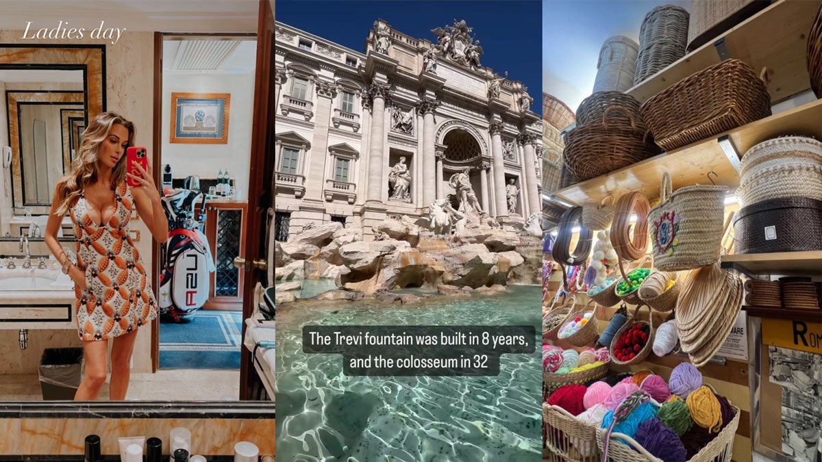 The wives of the U.S. Ryder Cup team exploring Rome on Tuesday