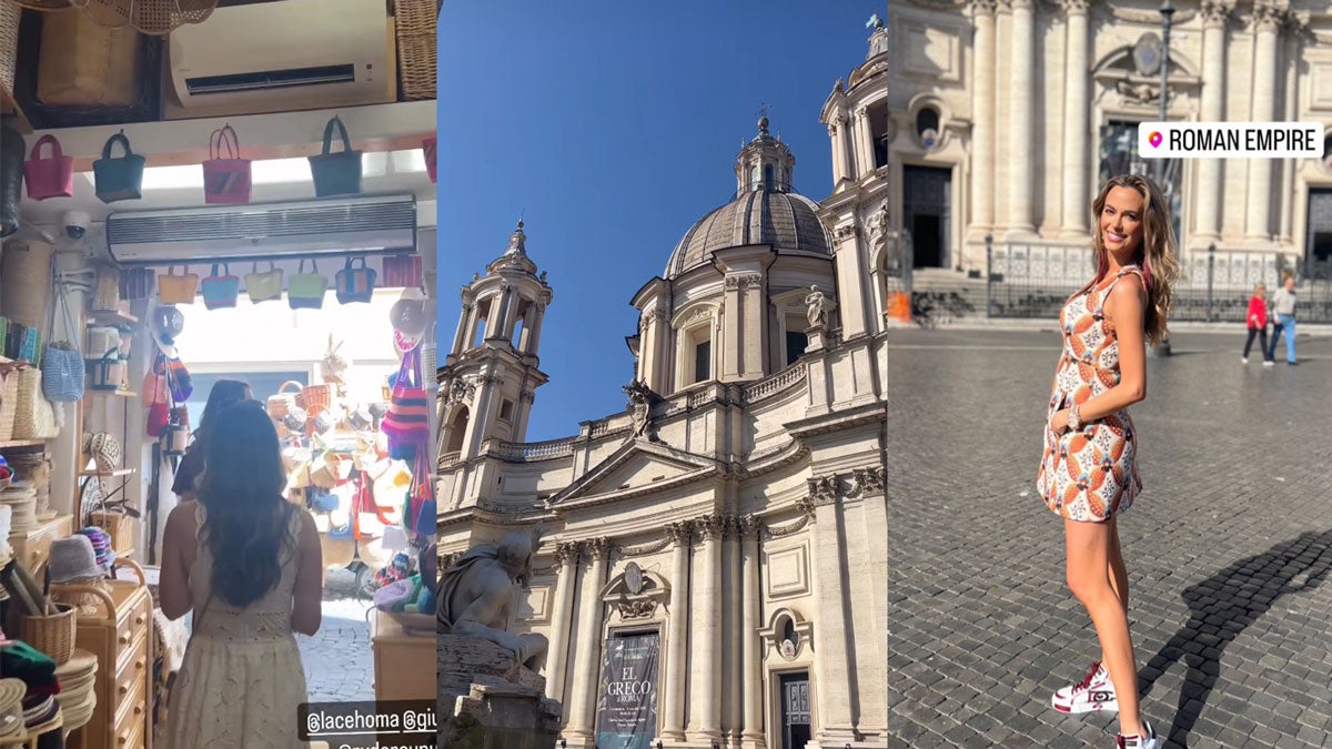 The wives of the U.S. Ryder Cup team exploring Rome on Tuesday